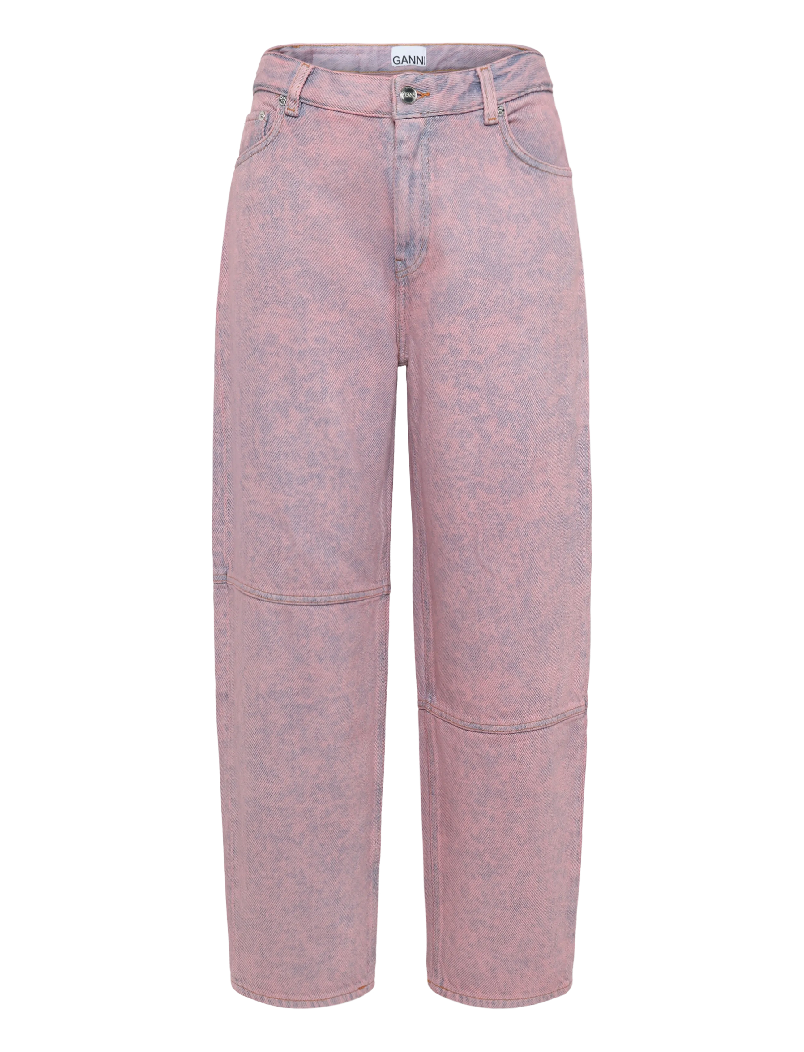 Ganni Overdyed Heavy Denim Stary - GANNI - PINK / pink/rose