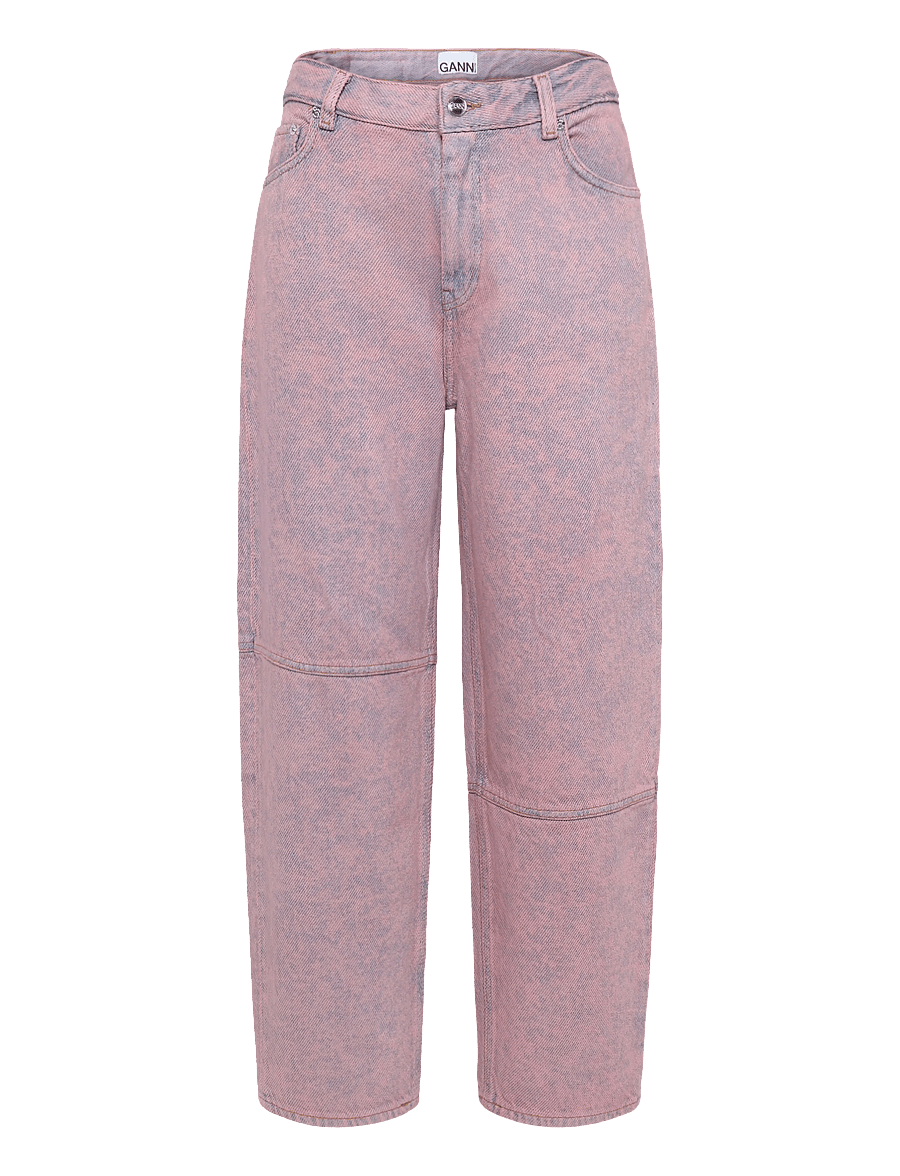 Ganni - Overdyed Heavy Denim Stary - pink - 0