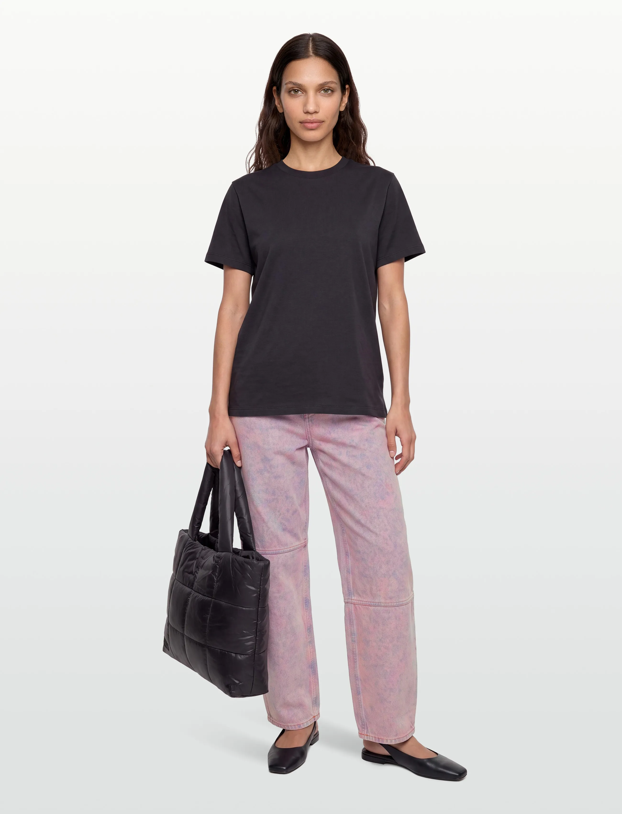 Ganni Overdyed Heavy Denim Stary - Jeans - PINK / pink/rose