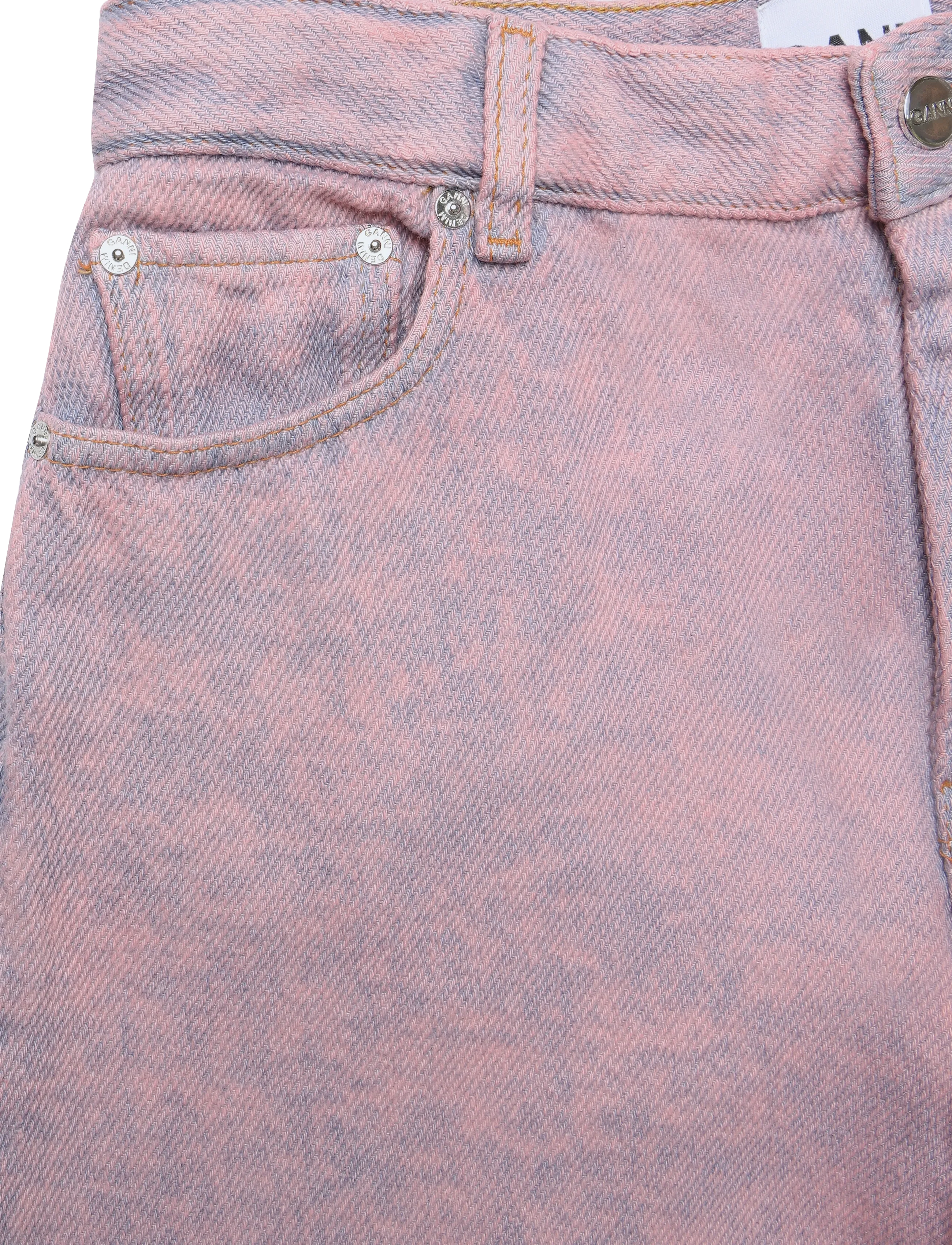 Ganni - Overdyed Heavy Denim Stary - pink - 2