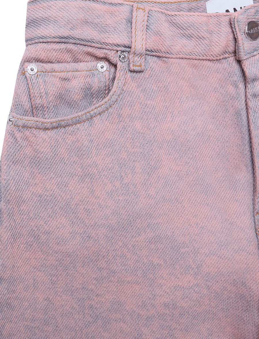Ganni - Overdyed Heavy Denim Stary - pink - 2