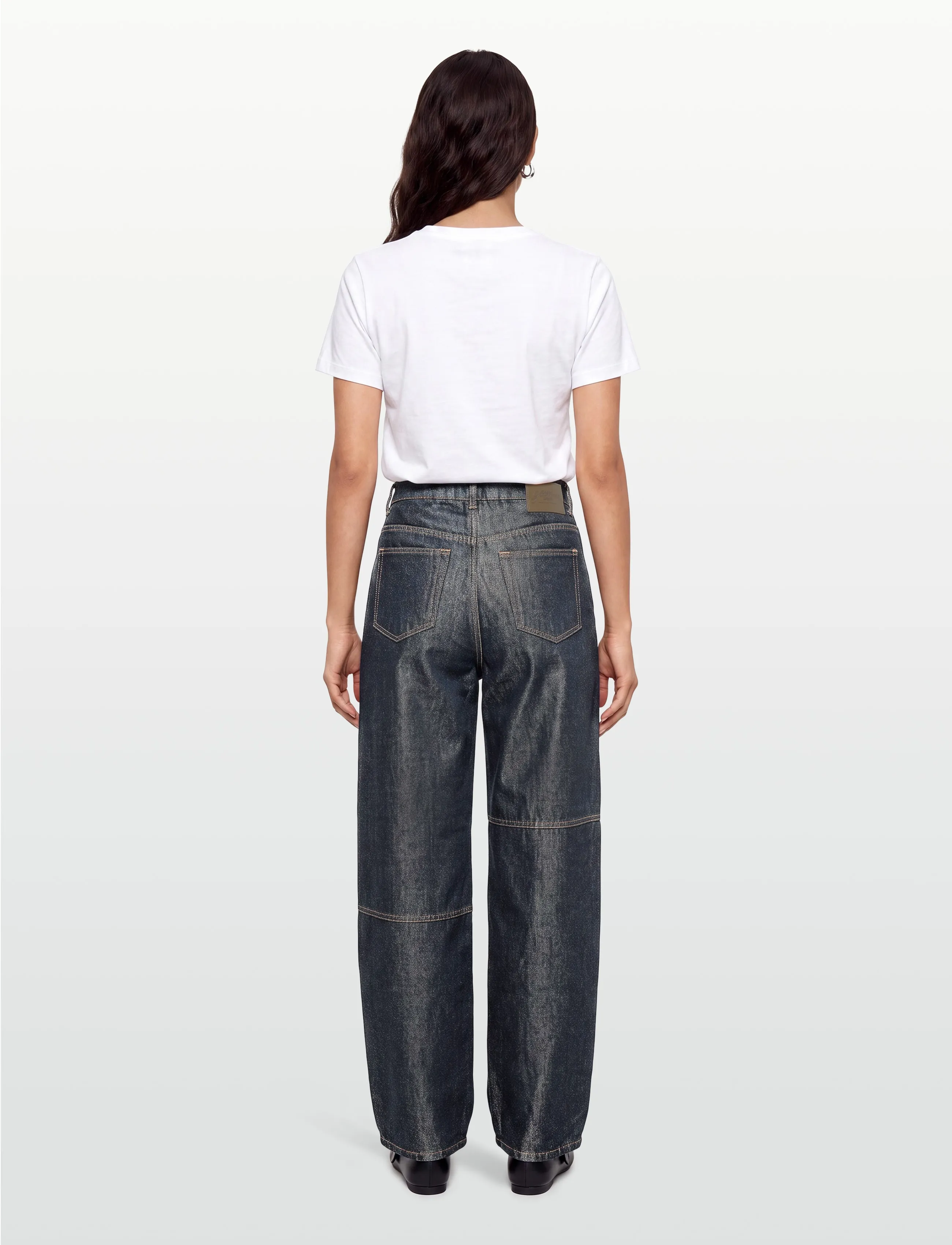 Ganni - Jeans Shiny - vida jeans - blue - 4
