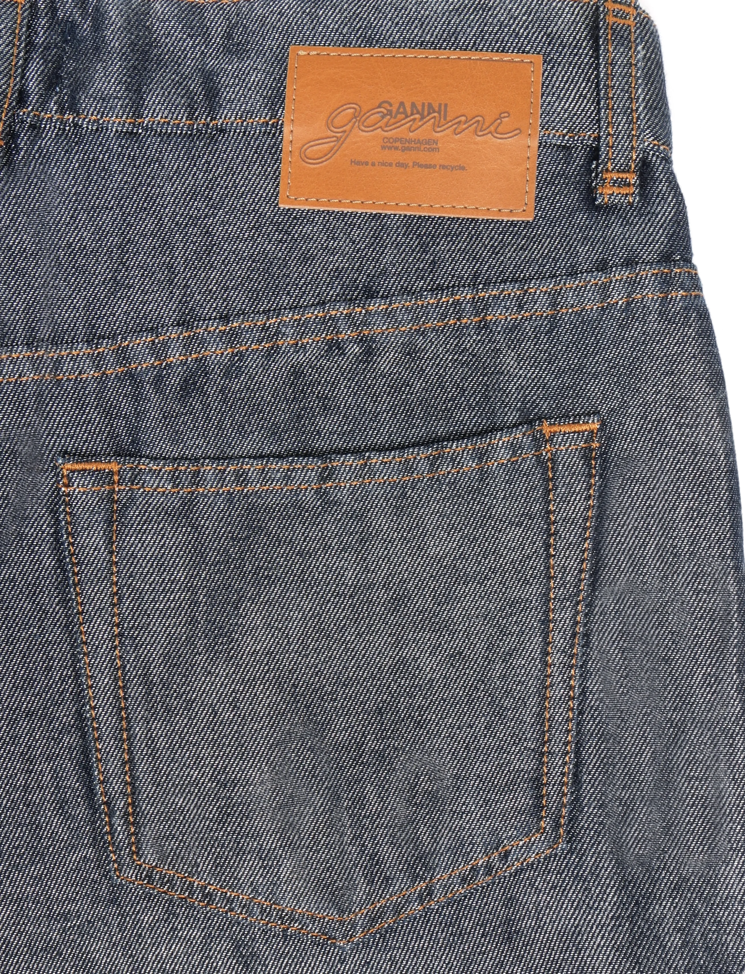 Ganni - Jeans Shiny - hosen mit weitem bein - blue - 2