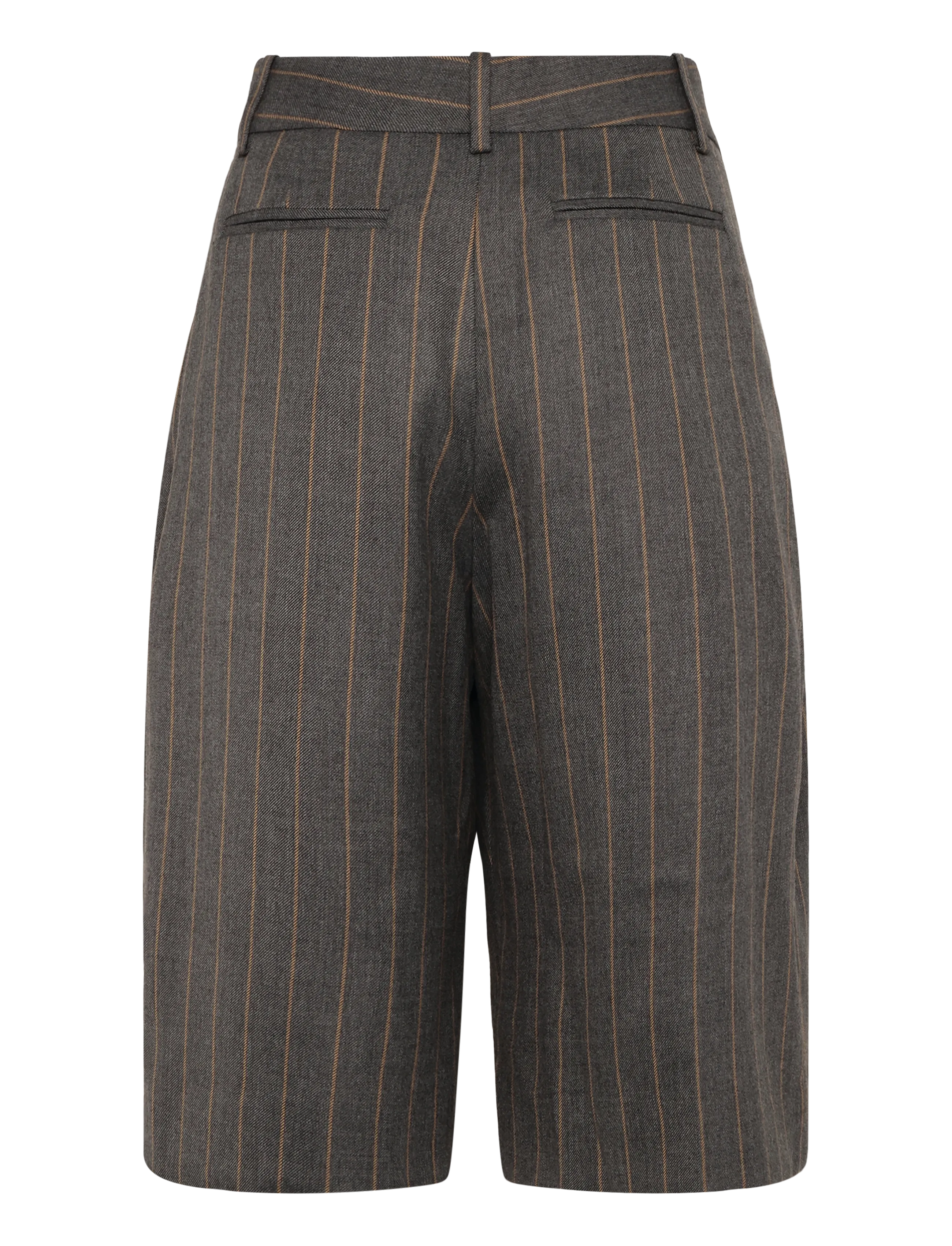 Ganni - Double-breasted Bermudas - bermudashorts - grey - 1