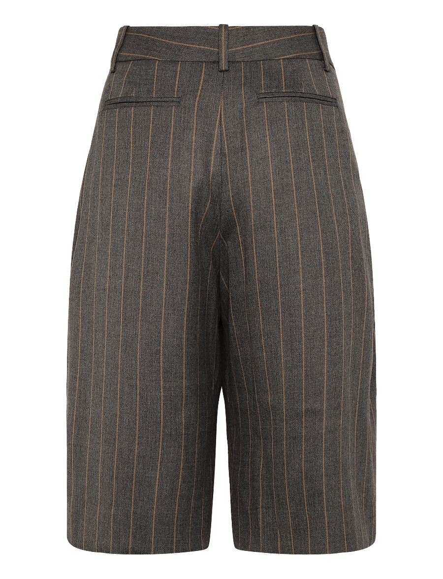 Ganni - Double-breasted Bermudas - bermudashorts - grey - 1