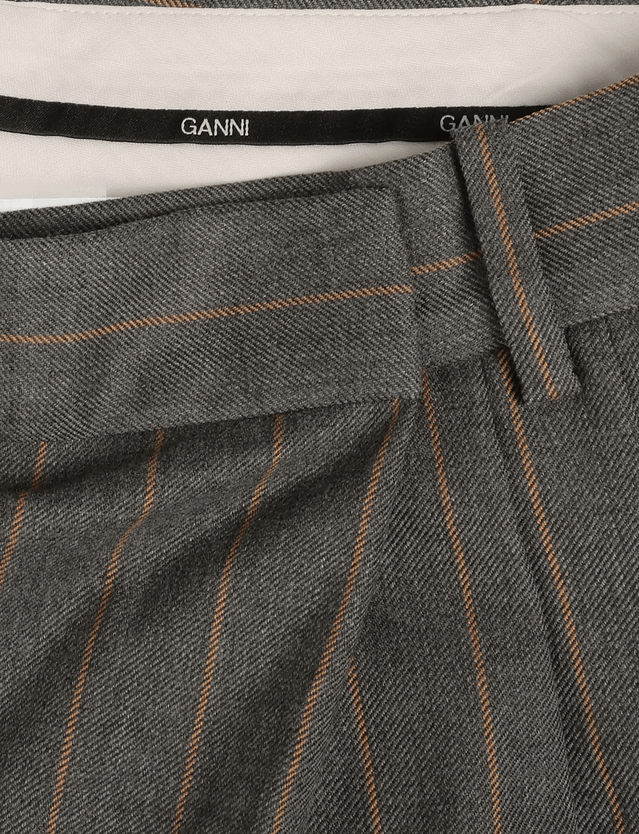 Ganni - Double-breasted Bermudas - bermudashorts - grey - 2