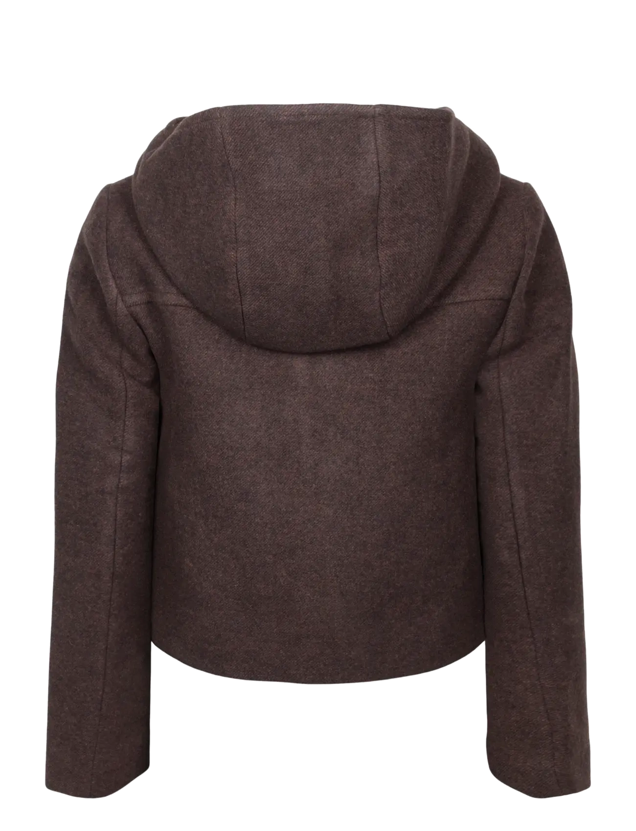 Ganni - Peacoat Wool Mini Duffle Coat - winterjacken - brown - 1