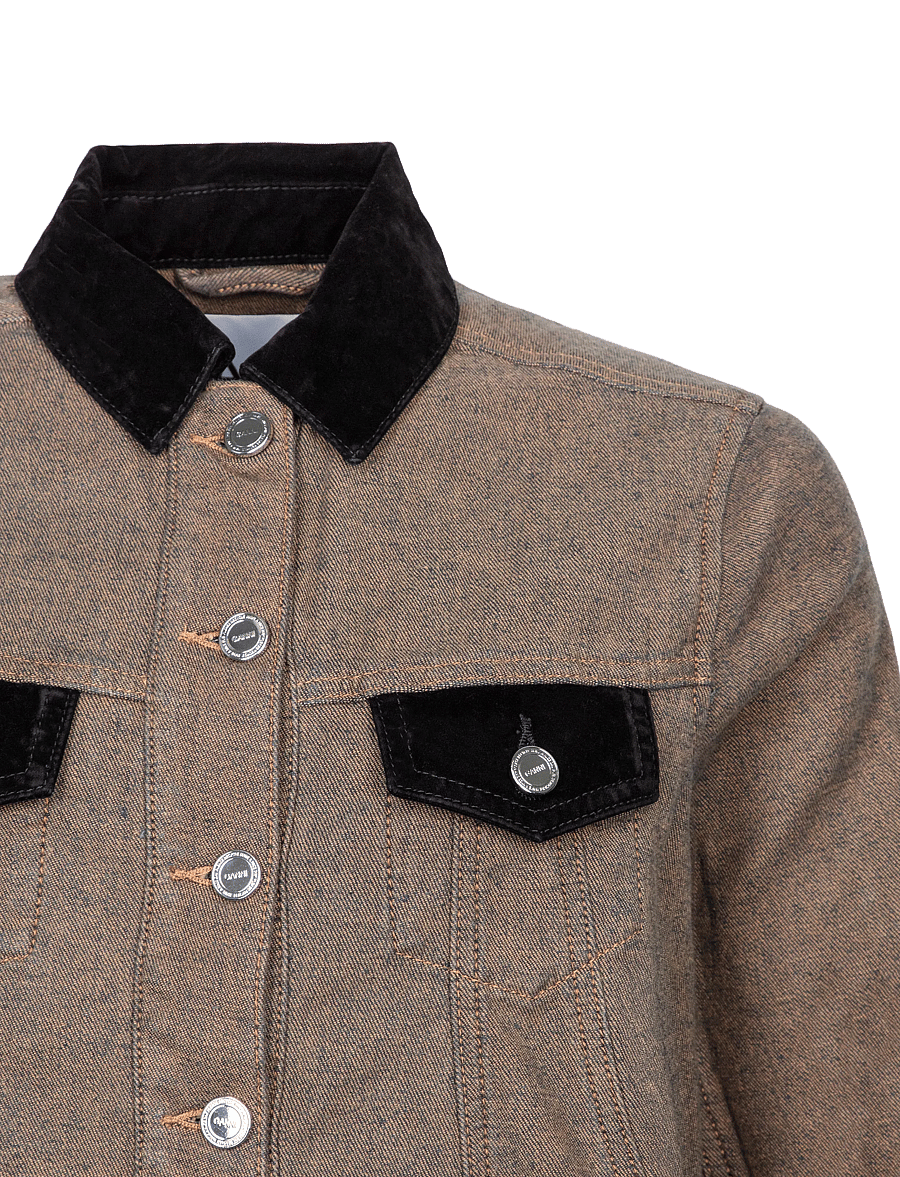Ganni - Denim Overshirt - jeansjacken - brown - 2