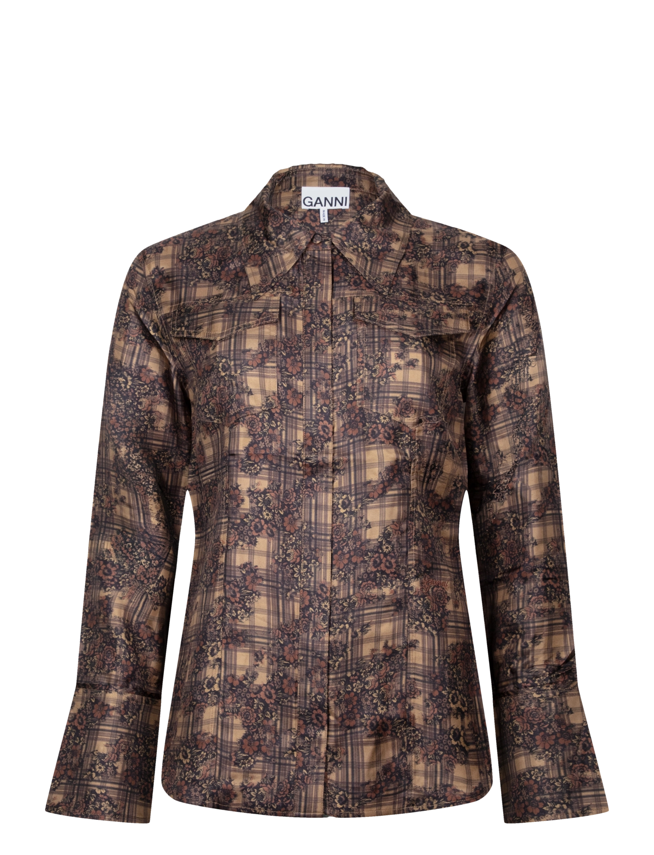 Ganni Women Shirt - Blusen & Hemden - KELP / brown