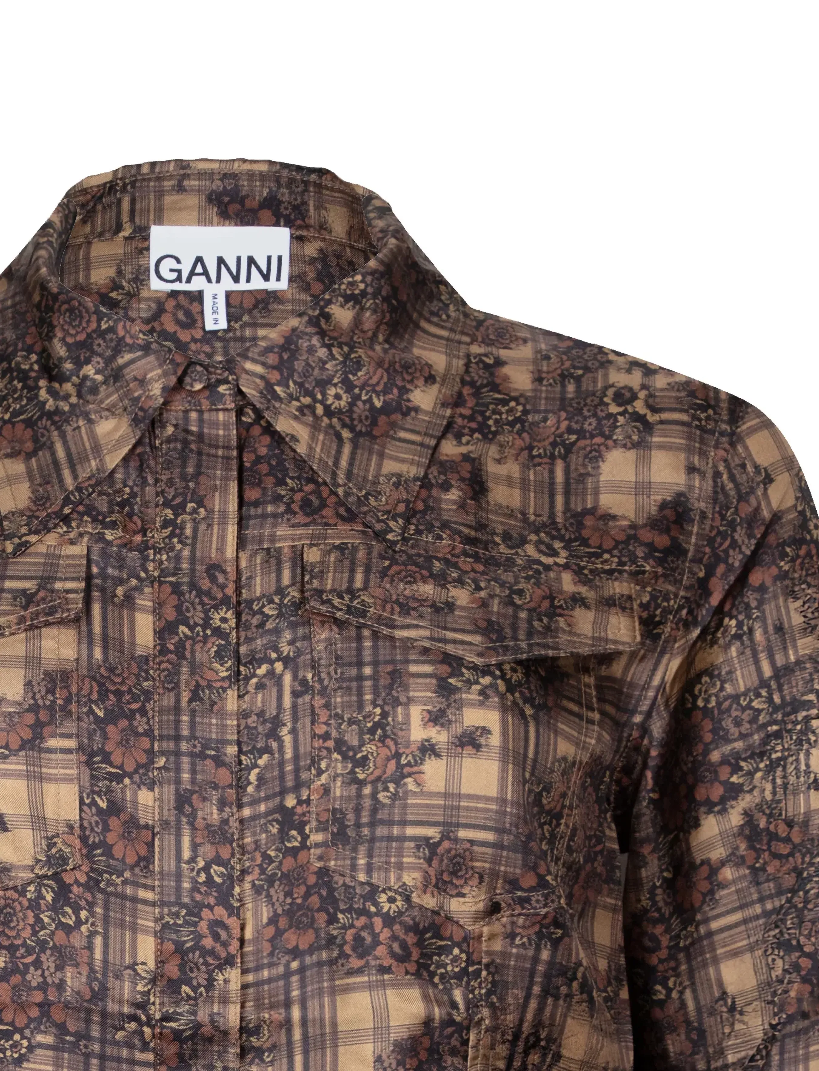 Ganni - Women Shirt - langärmlige hemden - kelp - 2