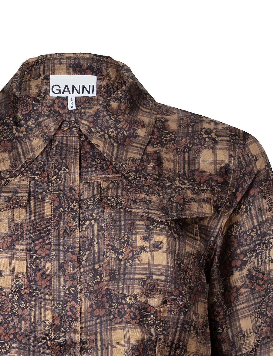 Ganni - Women Shirt - langärmlige hemden - kelp - 2