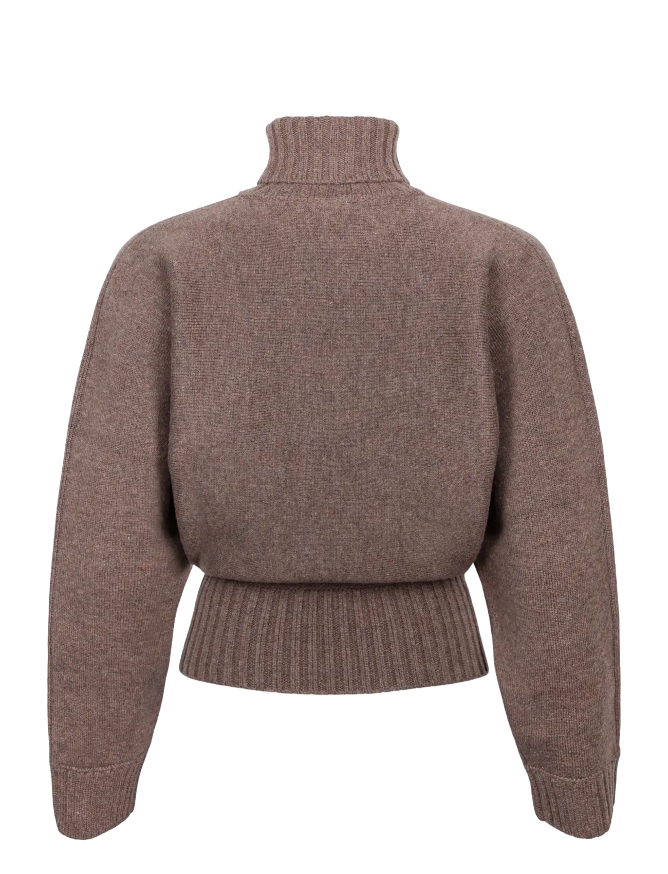 Ganni - Double Knit Batwing Turtleneck - pullover - beige - 1