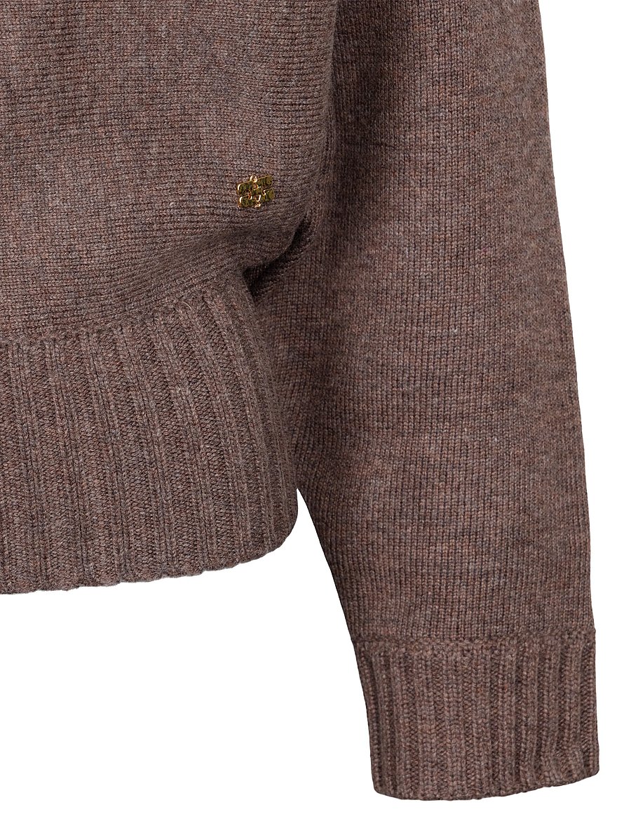Ganni - Double Knit Batwing Turtleneck - pullover - beige - 2