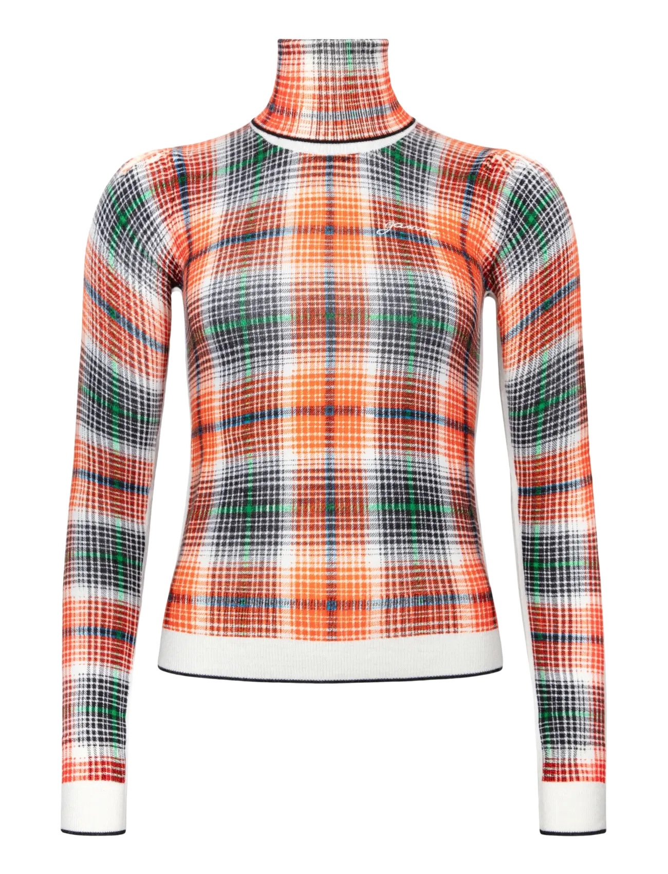 Ganni Printed Merino Turtleneck - Transitional Layering - MULTICOLORED / multi