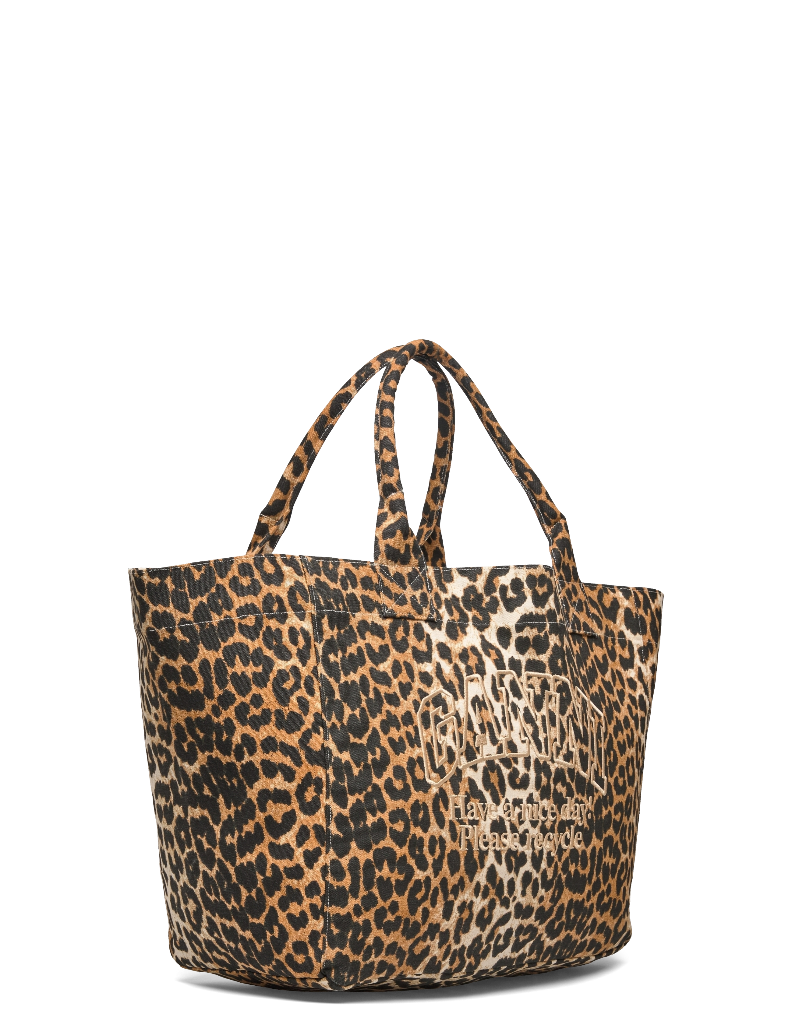 Ganni - Brown Leopard XXL Tote bag - shopper - leopard - 2