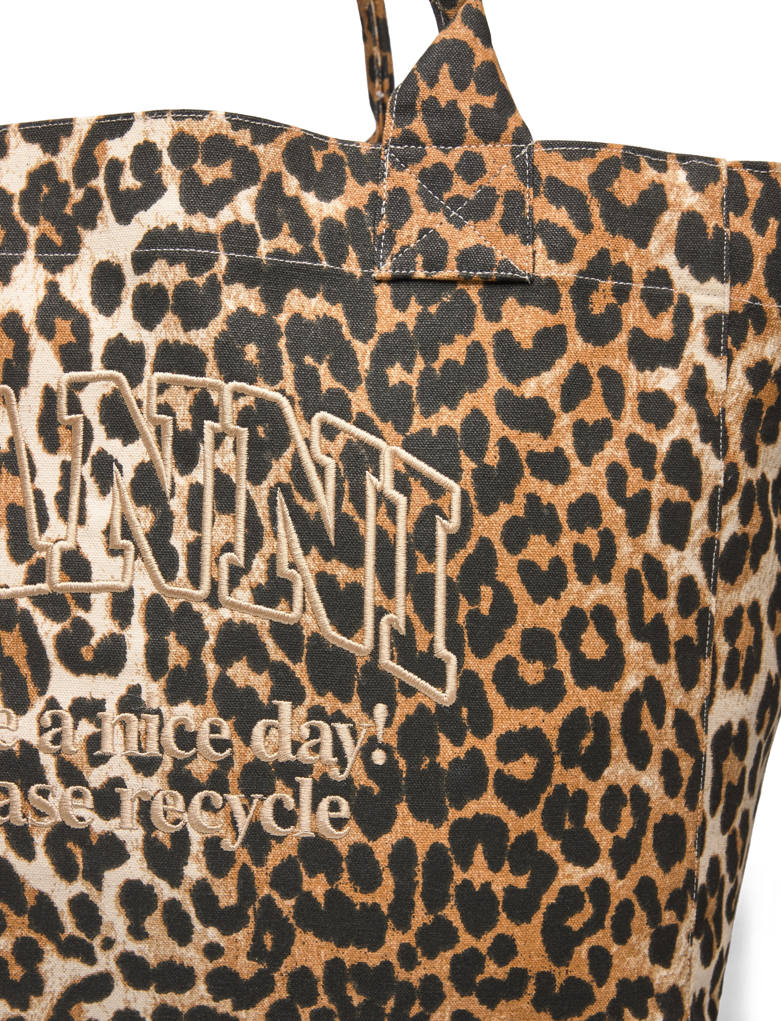 Ganni - Brown Leopard XXL Tote bag - shopper - leopard - 3