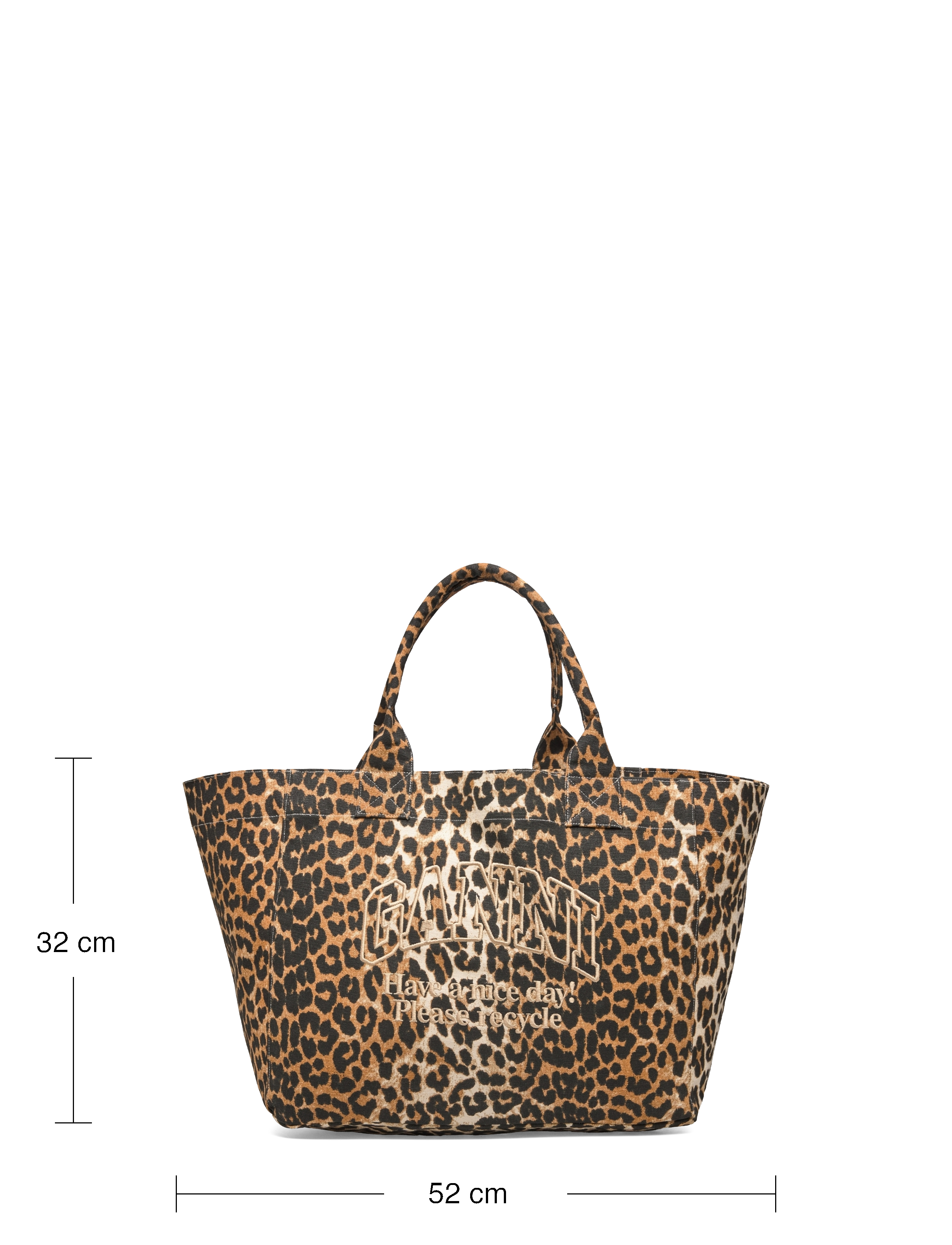 Ganni - Brown Leopard XXL Tote bag - shopper - leopard - 5