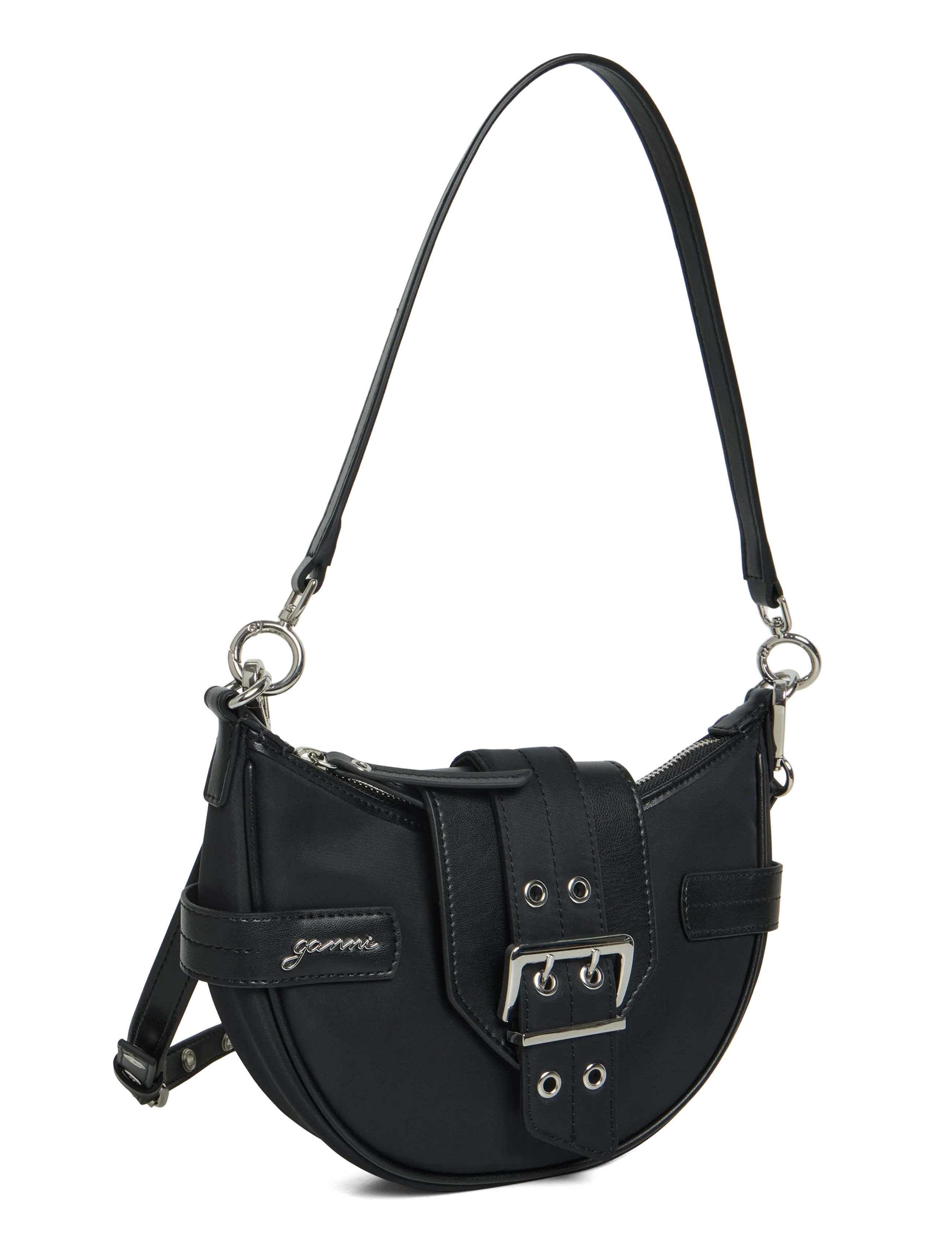 Ganni Small Bucky Crossbody Bag, One Size, Bags, Schwarz - Shoulder Bags-crossbody Frauen