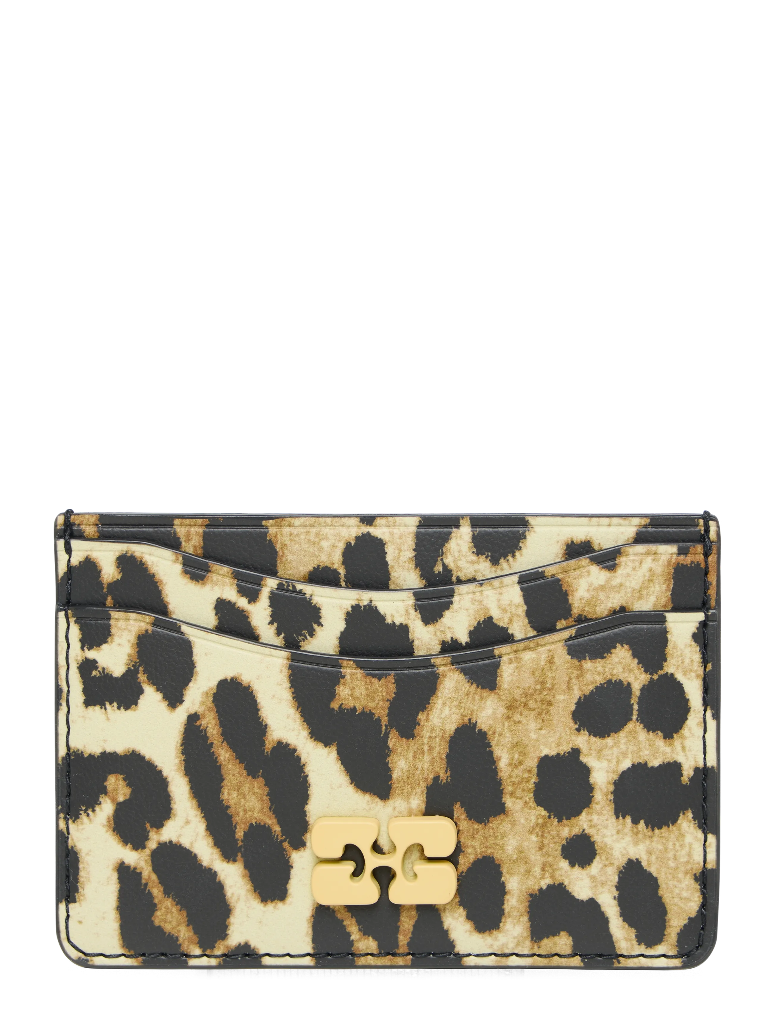 Ganni Bou Print Card Holder, One Size, Holders & Wallets, Braun - Frauen