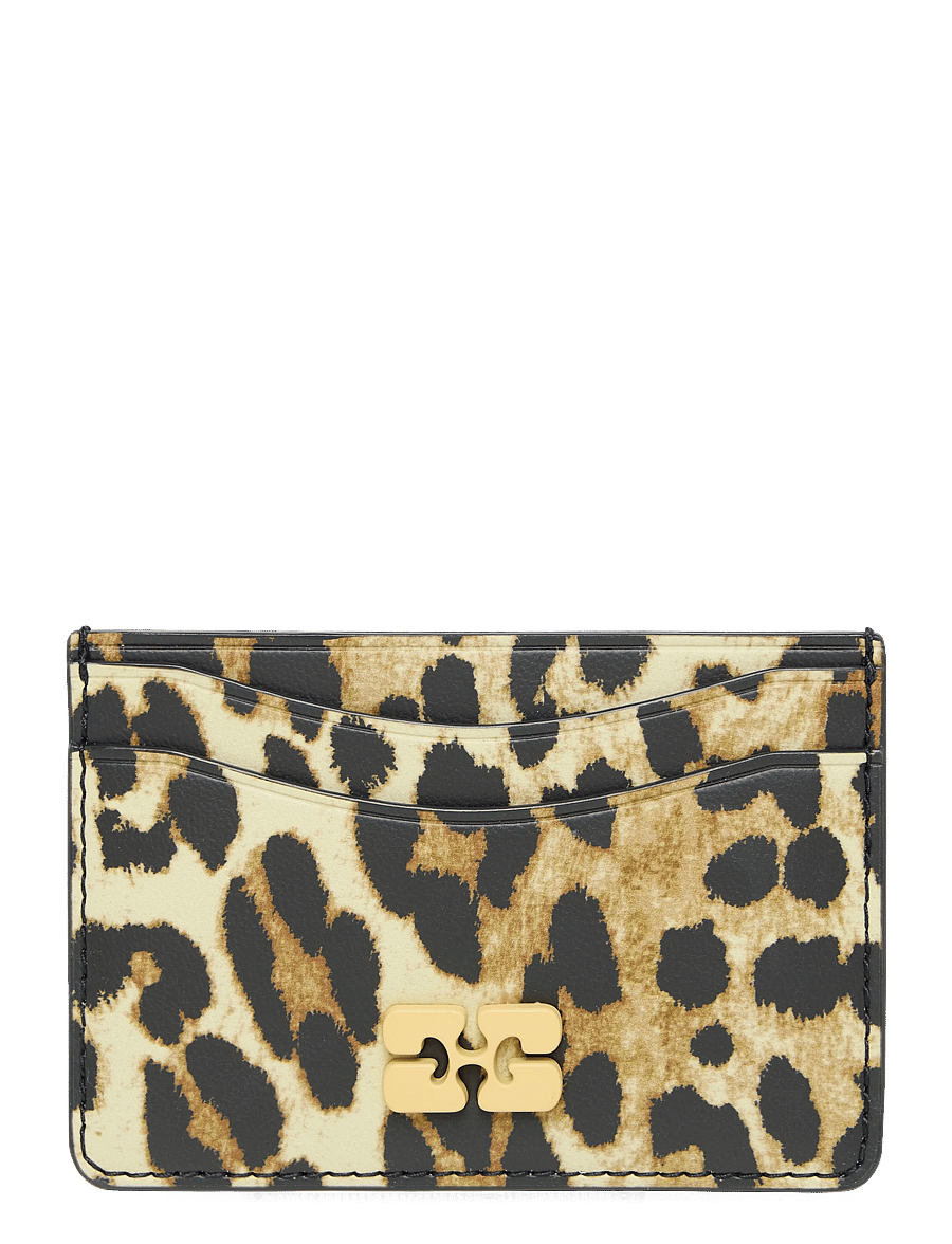 Ganni - Bou Print Card Holder - kartenetuis - brown - 0
