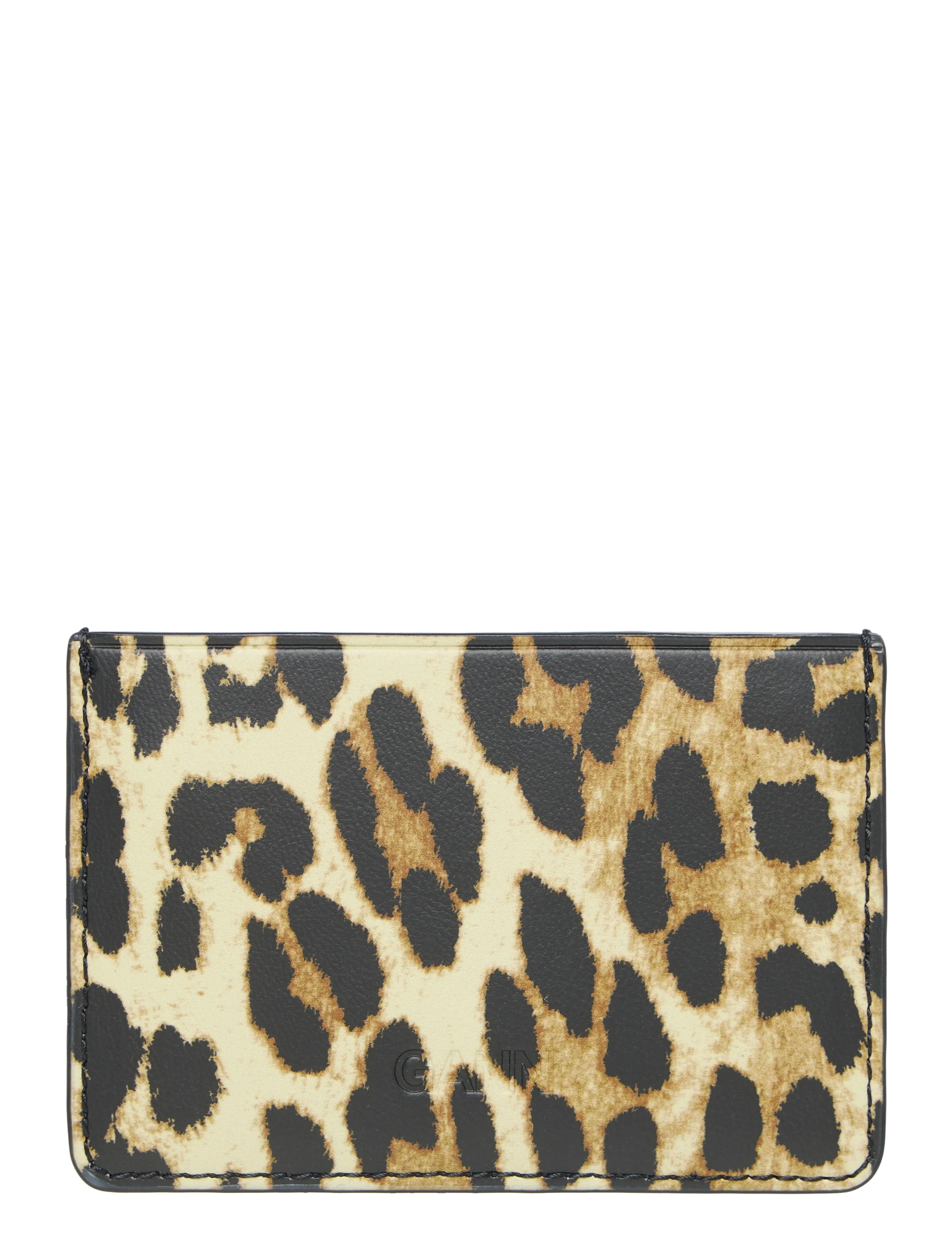 Ganni - Bou Print Card Holder - kartenetuis - brown - 1