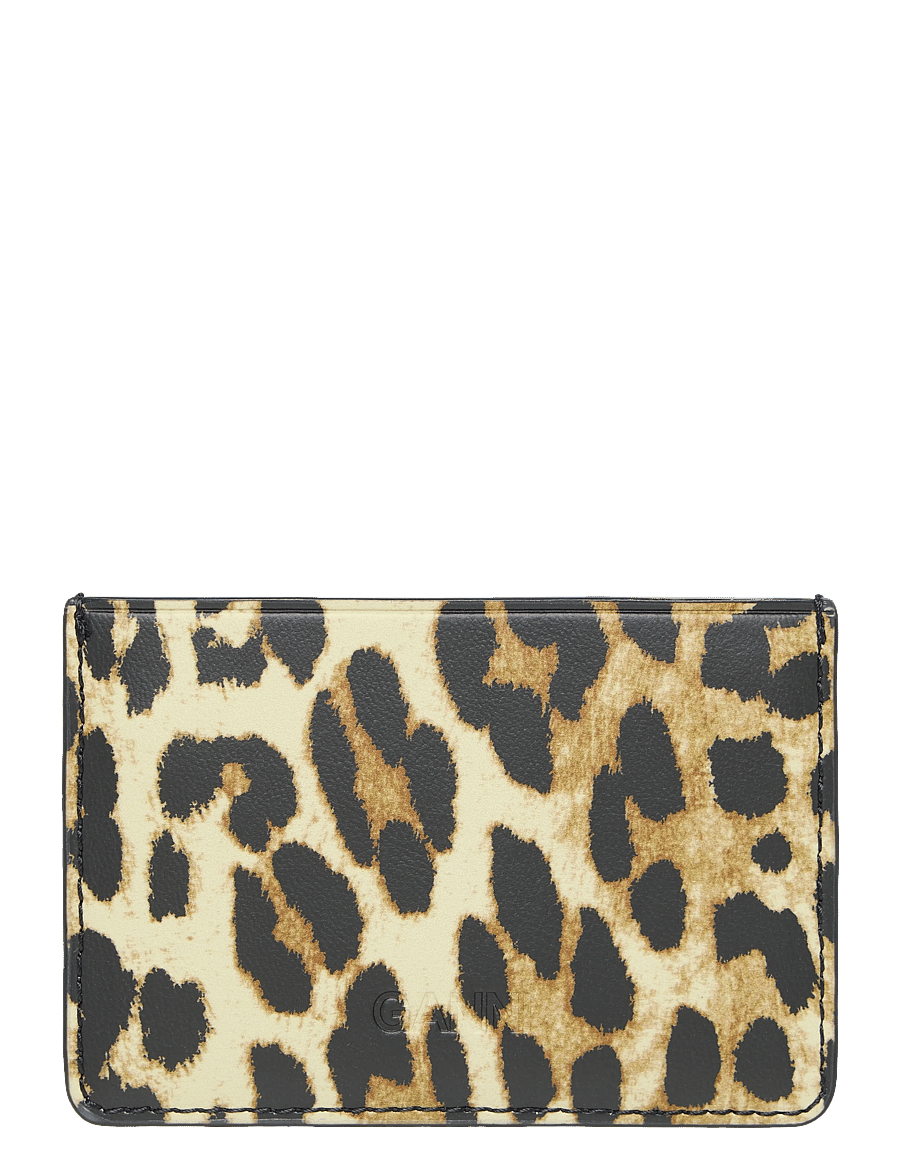 Ganni - Bou Print Card Holder - kartenetuis - brown - 1