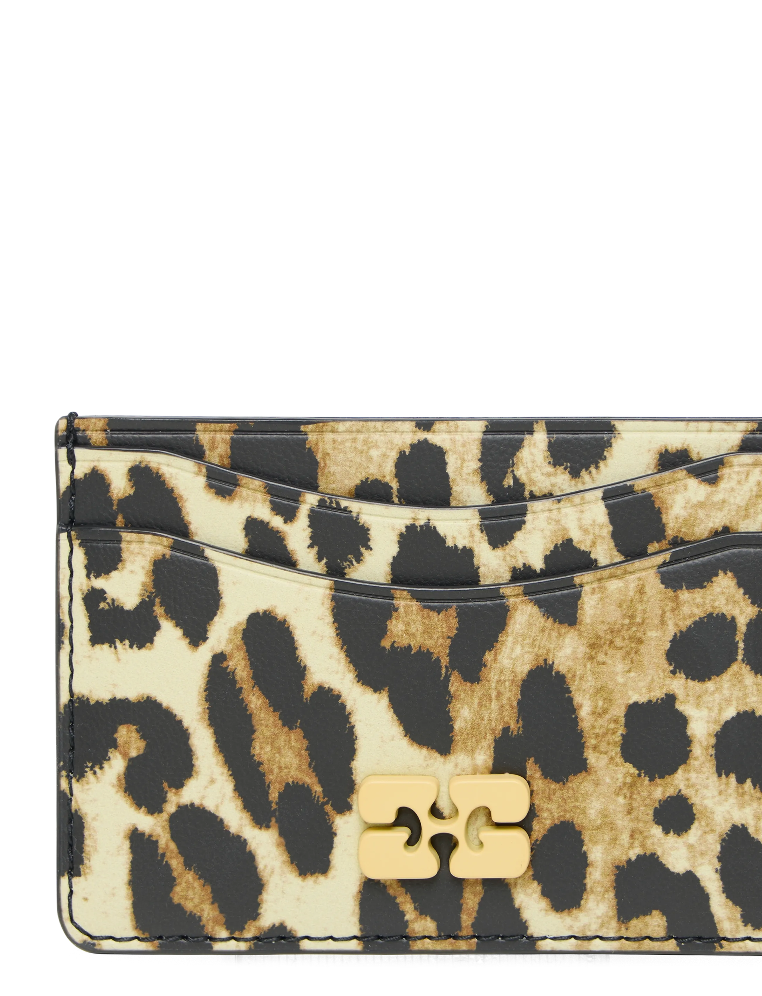 Ganni - Bou Print Card Holder - kartenetuis - brown - 3