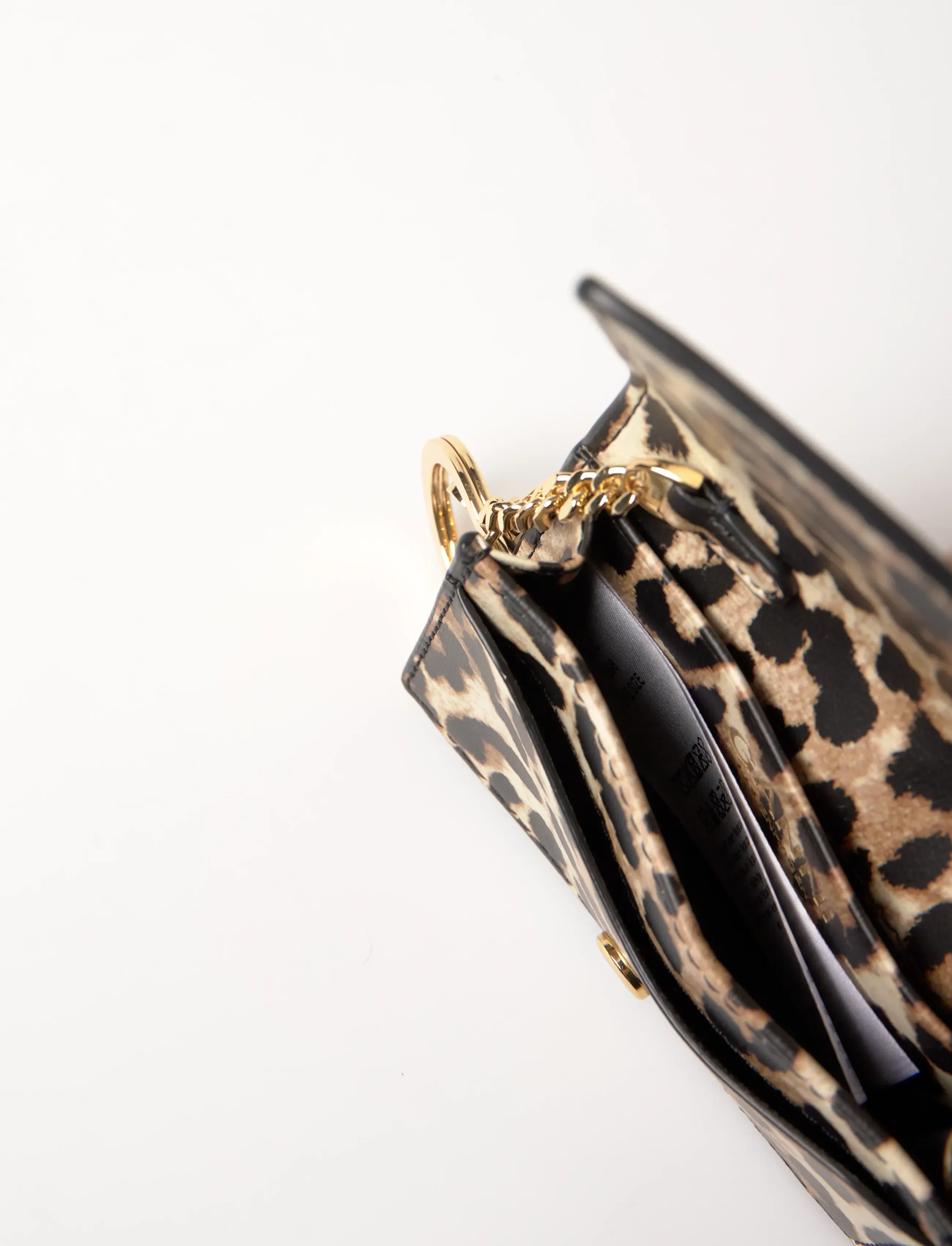 Ganni - Bou Card Holder With Flap Print - kaarditaskud - brown - 4