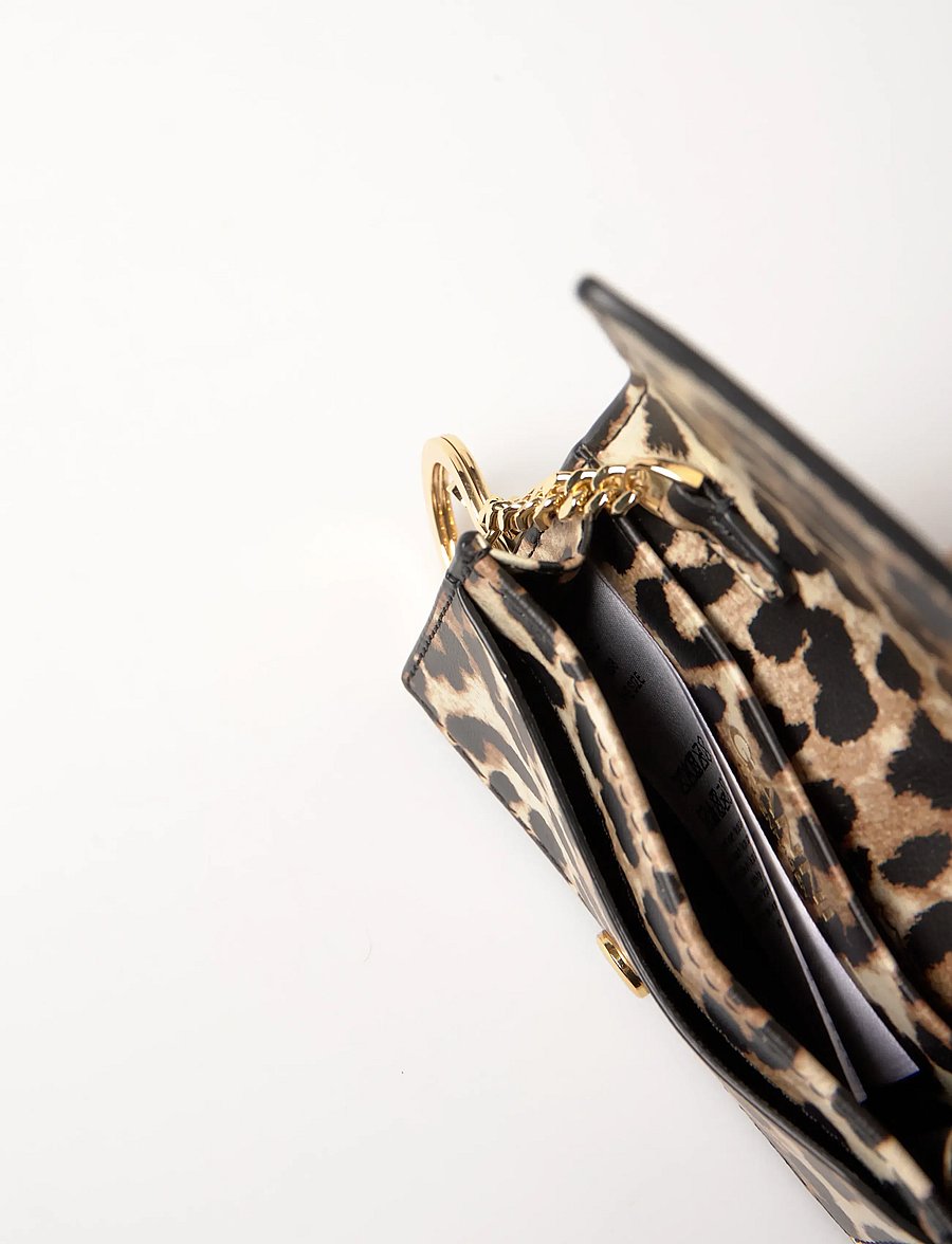 Ganni - Bou Card Holder With Flap Print - kartenetuis - brown - 4