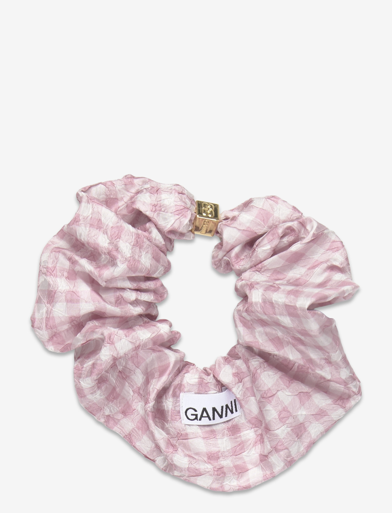 Ganni - Shibori Pleat Scrunchie - scrunchies - pink - 0