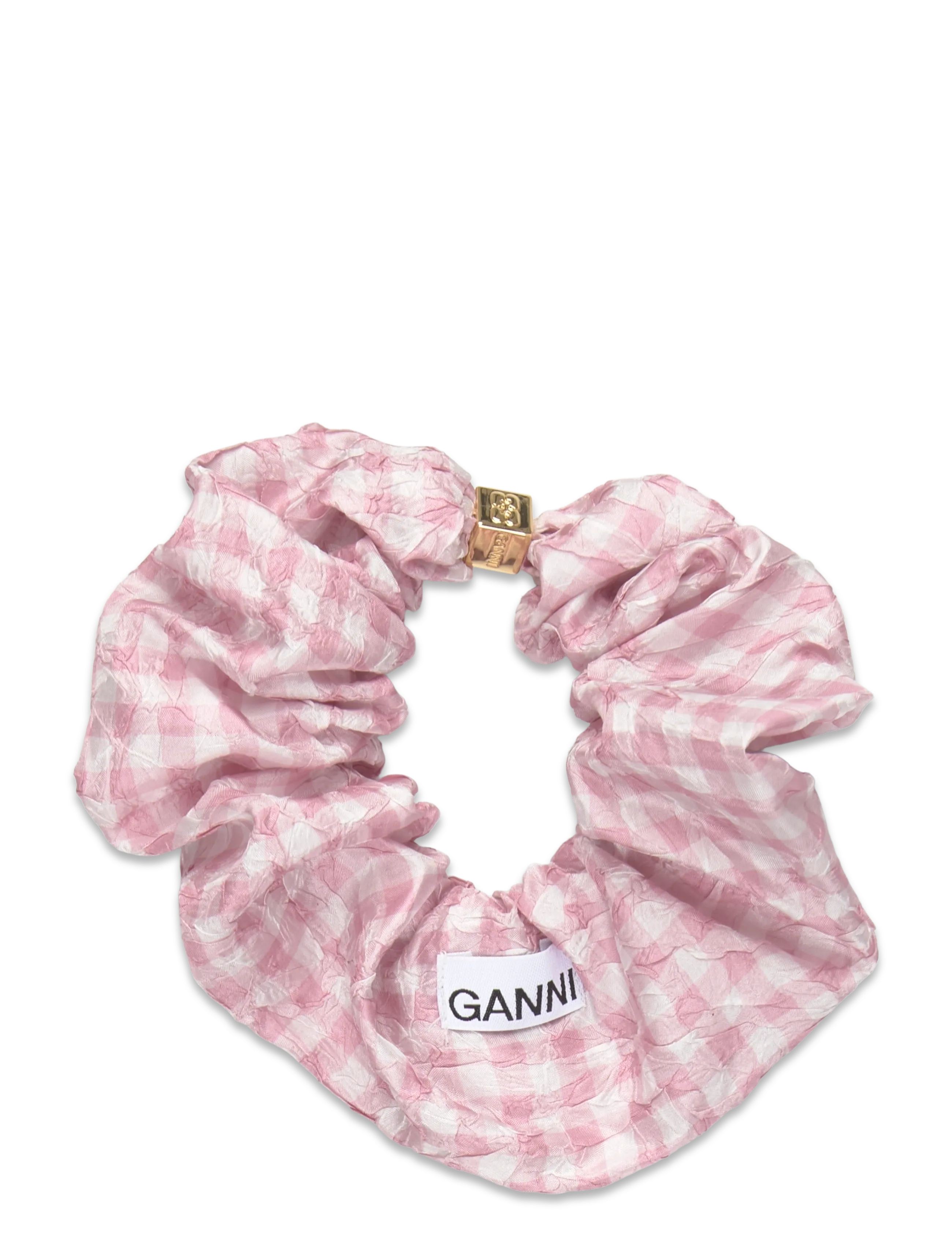 Ganni Shibori Pleat Scrunchie - Aksessuaarid - PINK / pink/rose