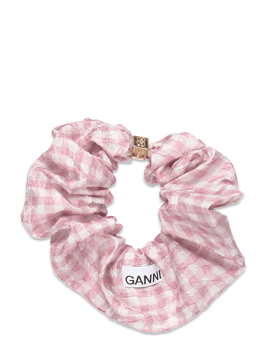 Ganni - Shibori Pleat Scrunchie - scrunchies ja patsikummid - pink - 0