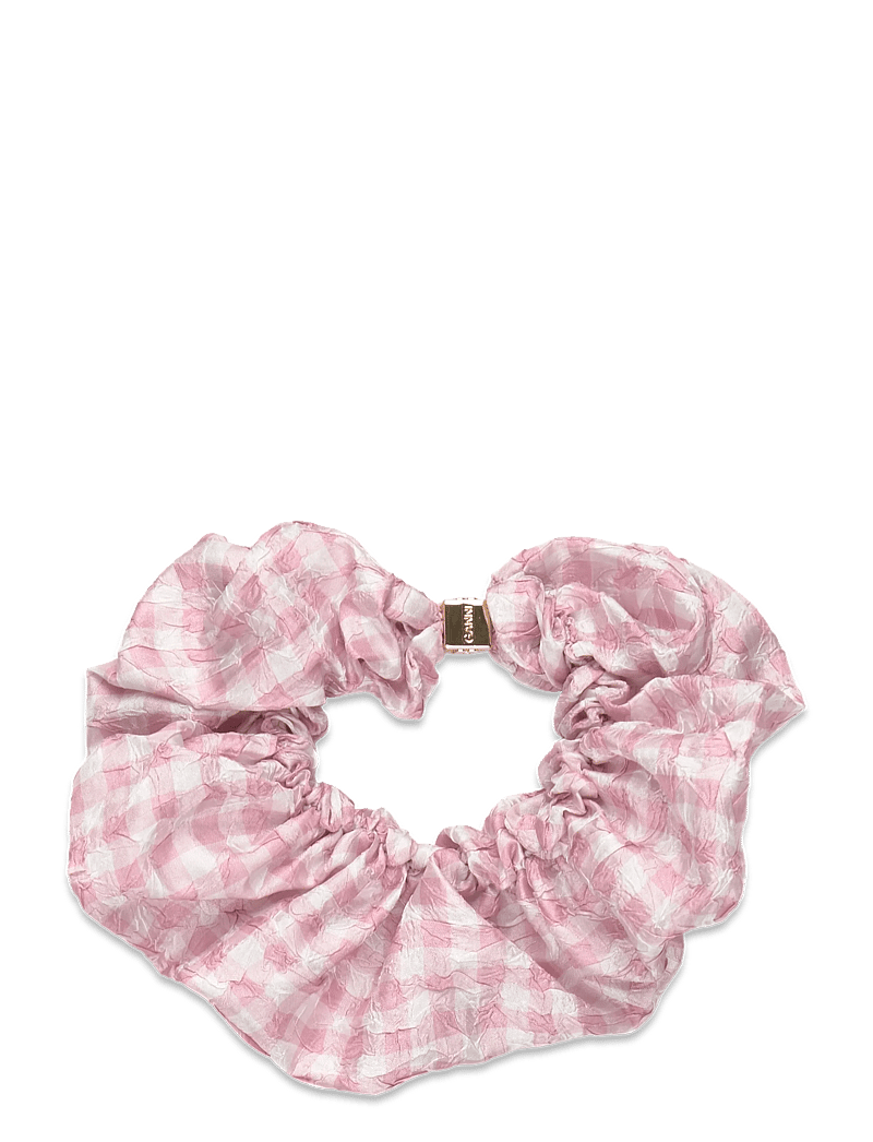 Ganni - Shibori Pleat Scrunchie - scrunchies - pink - 1