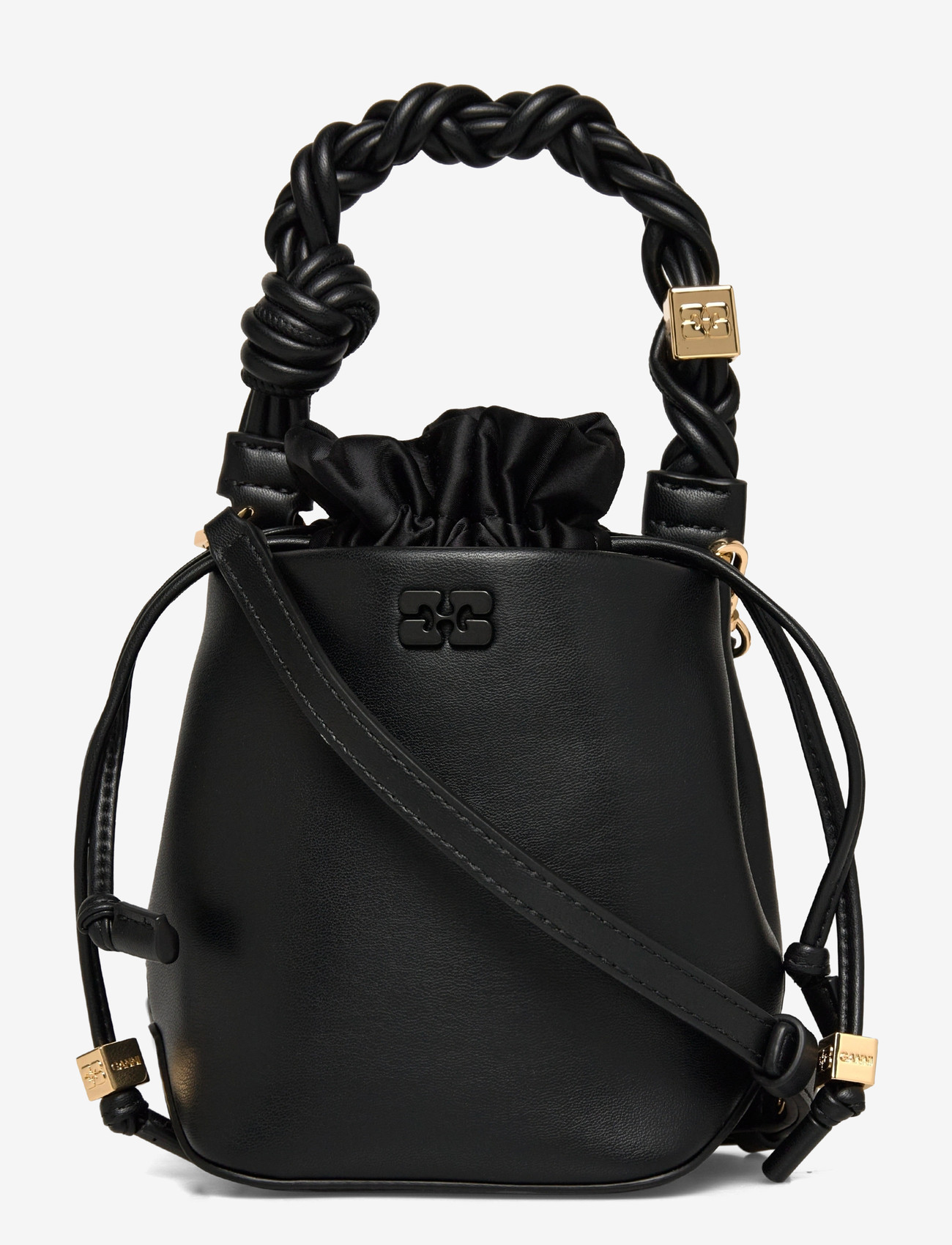 Ganni - Bou Bucket Mini bag - paunkotid - black - 0