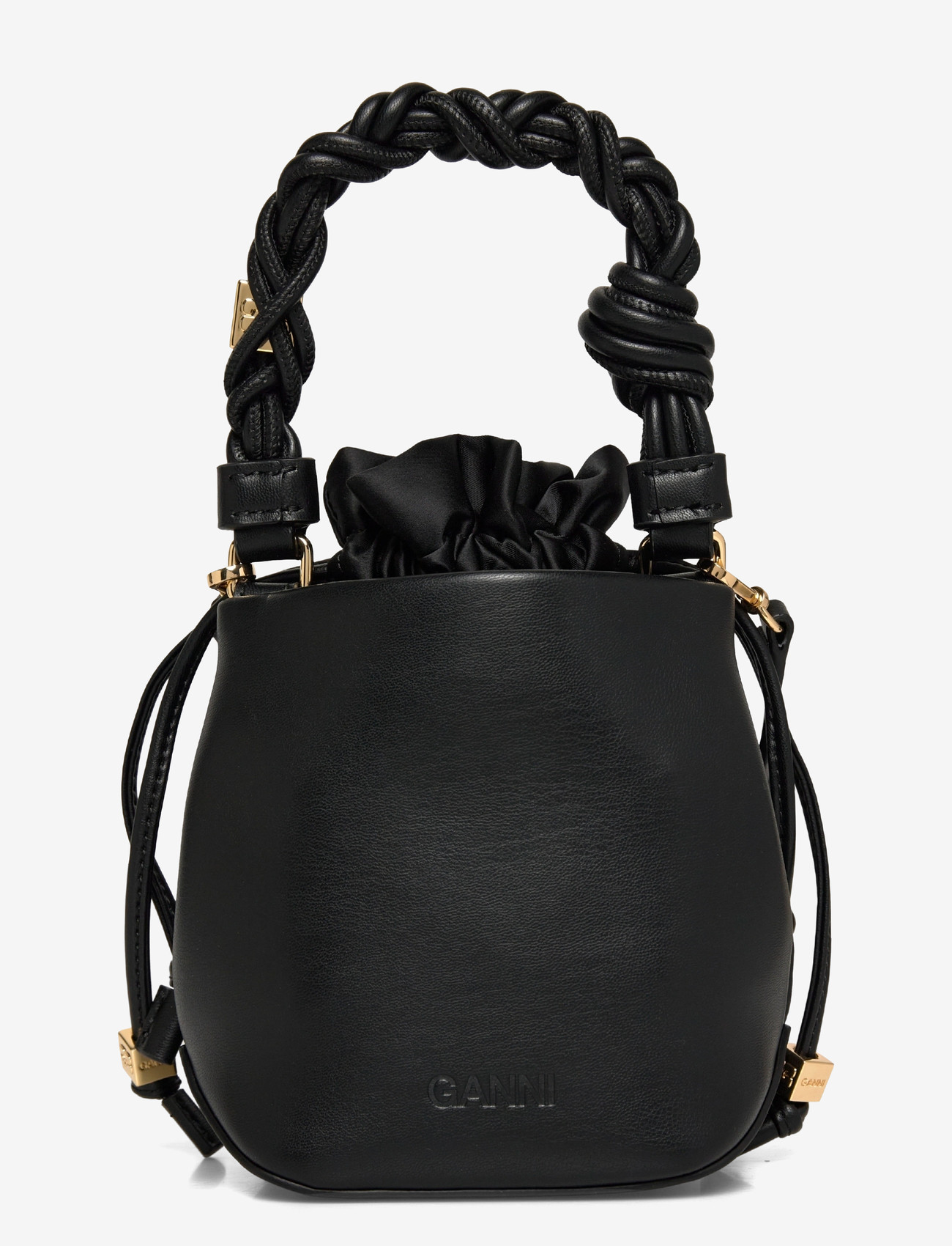 Ganni - Bou Bucket Mini bag - paunkotid - black - 1