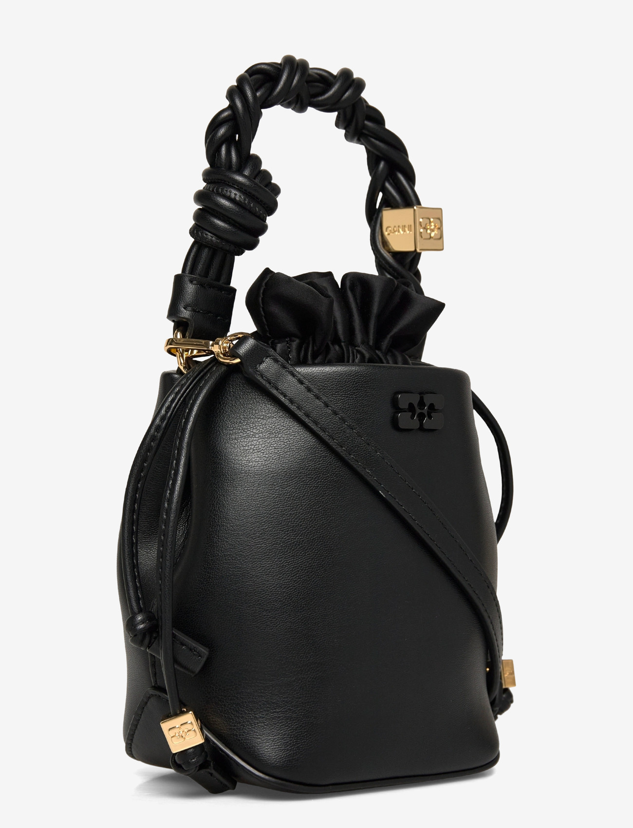 Ganni - Bou Bucket Mini bag - paunkotid - black - 2