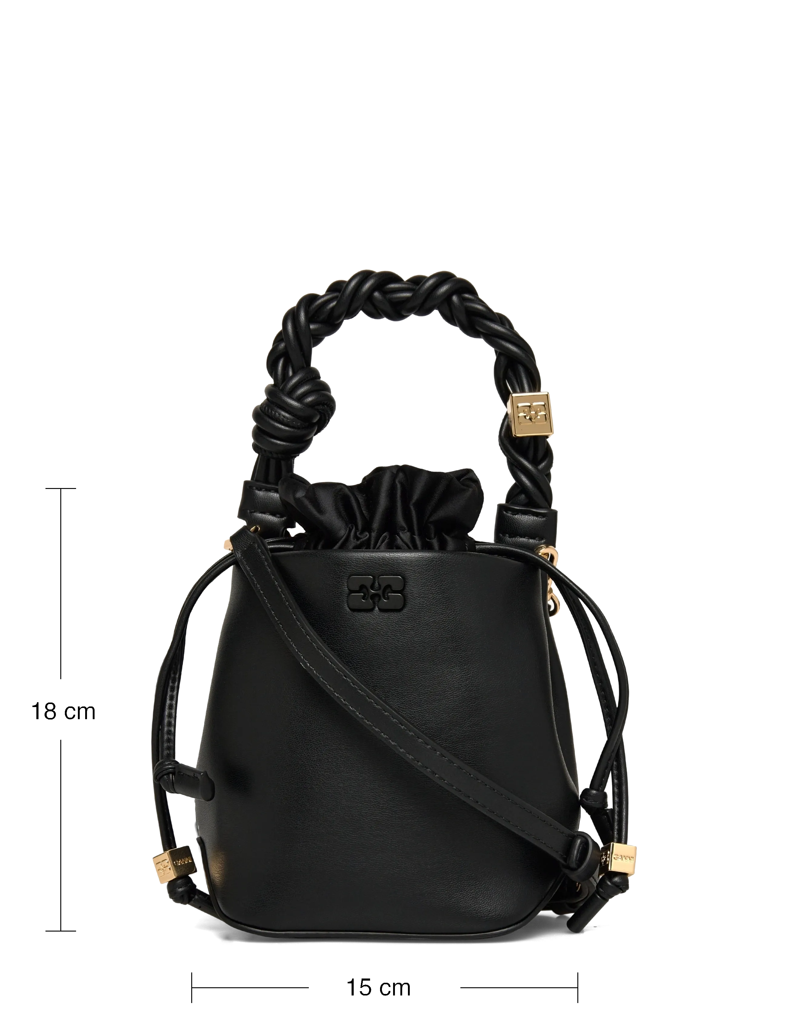 Ganni - Bou Bucket Mini bag - black - 3