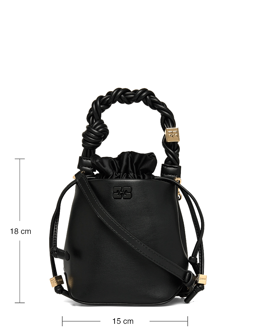 Ganni - Bou Bucket Mini bag - black - 3