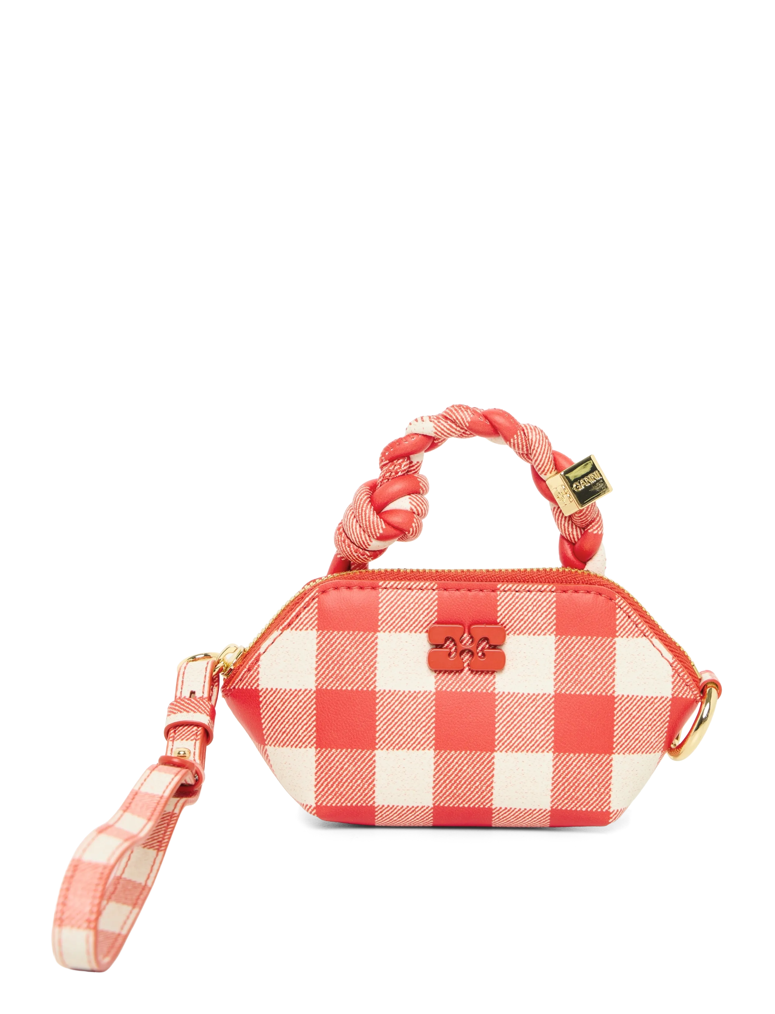 Ganni Vichy Nano Bag, One Size, Bags, Rot - Clutches, Frauen