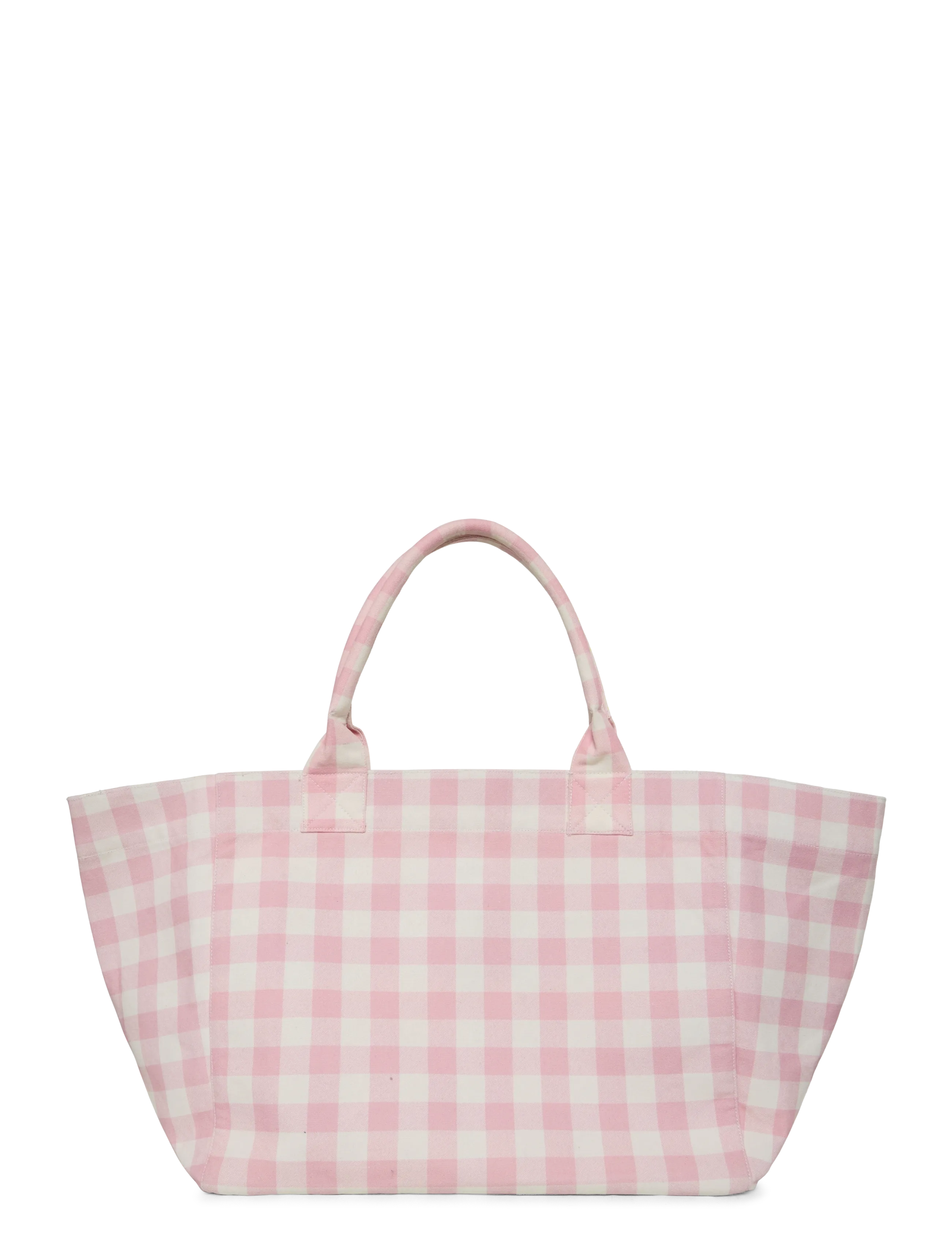 Ganni - Vicky Check Tote Bag - tote bags - pink - 1