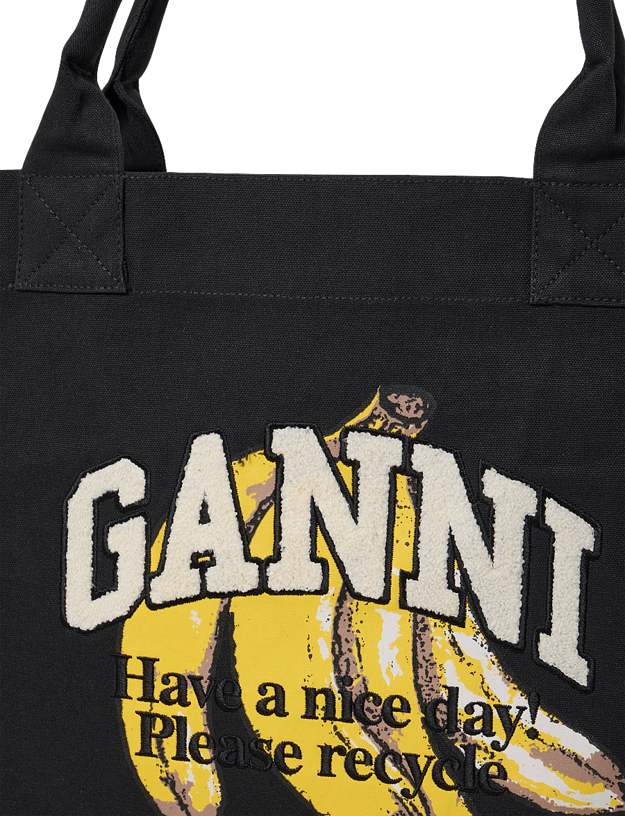 Ganni - XXL Print Tote - shopper - black - 2