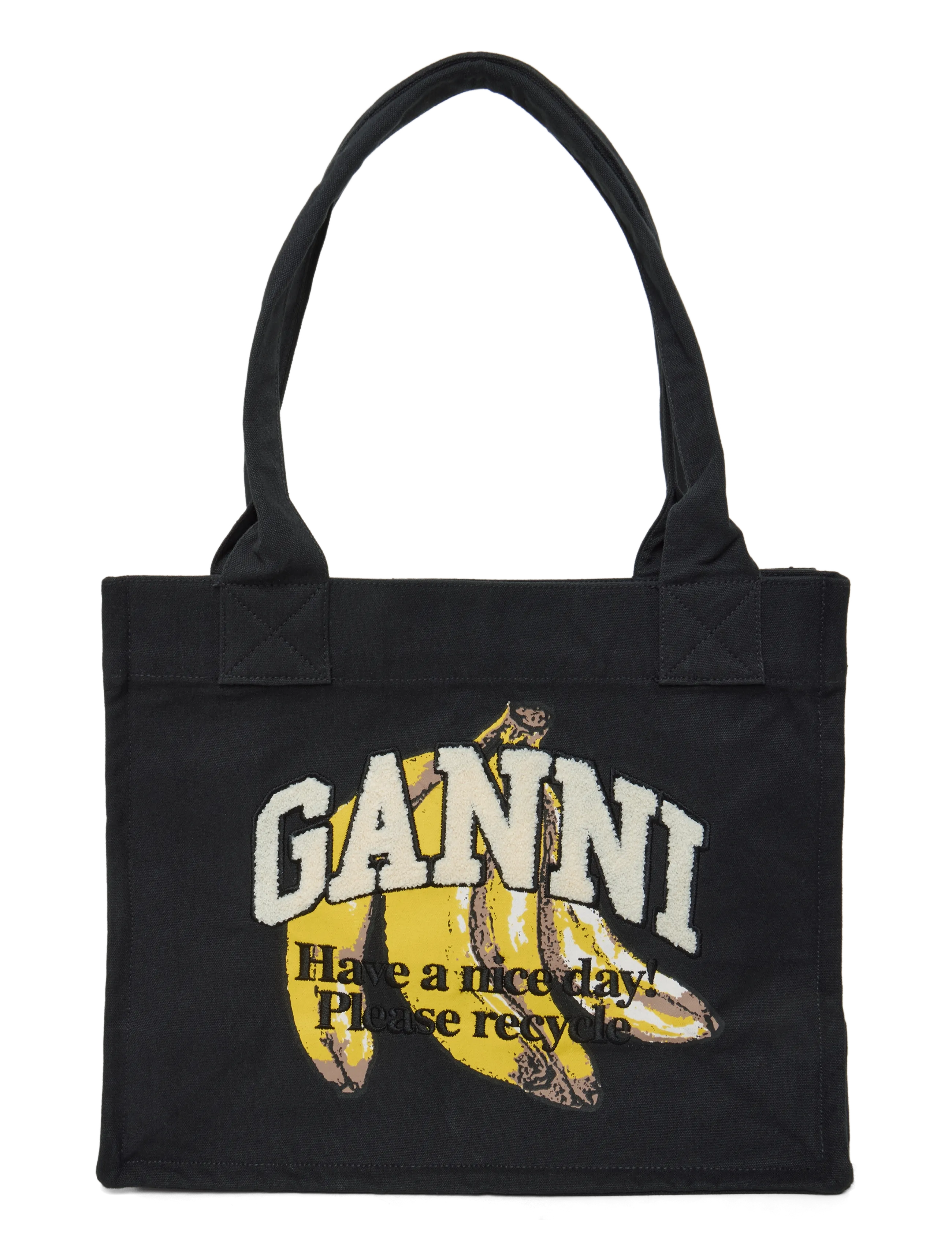 Ganni Large Tot, One Size, Black, Tasker > Shoppere, Dame