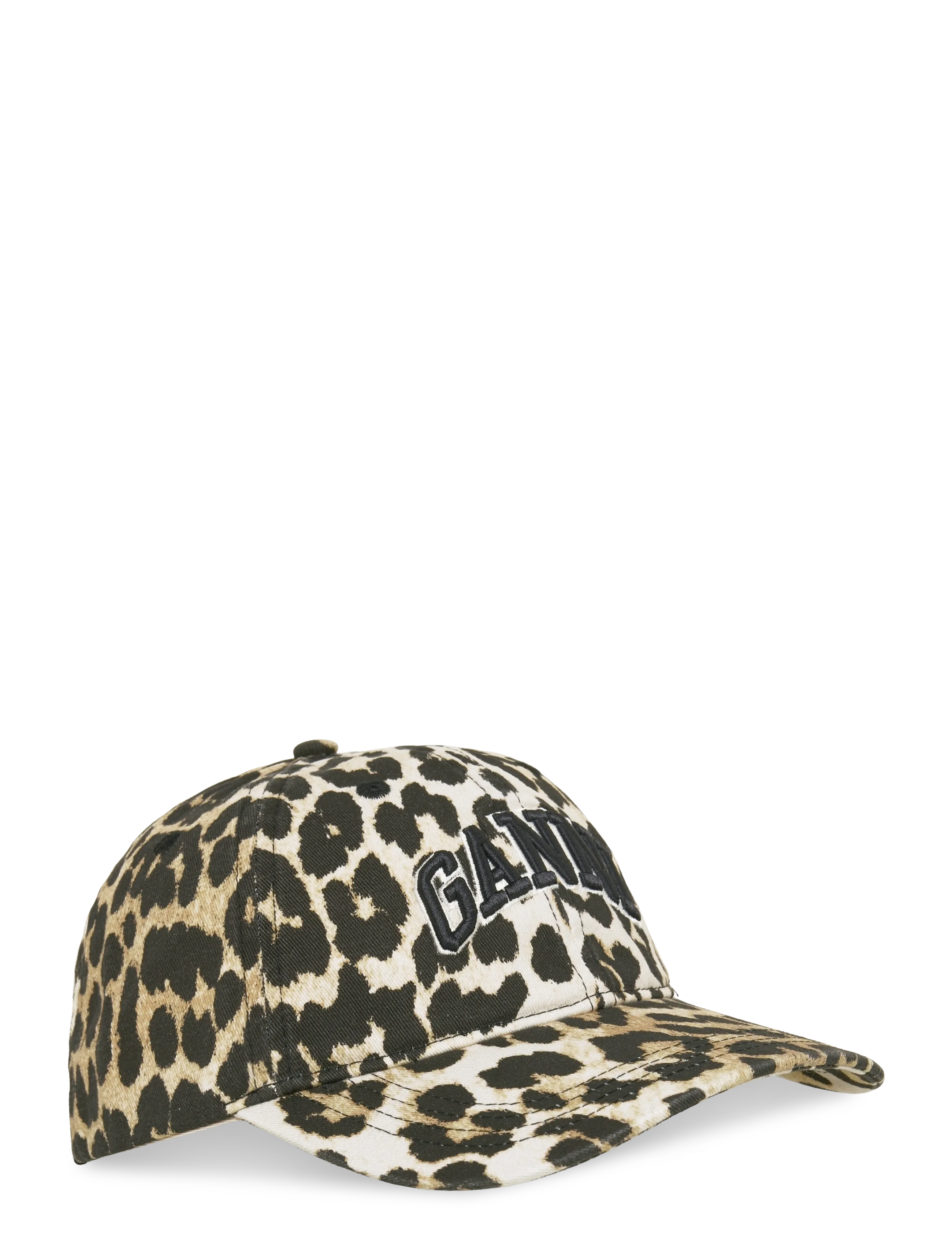 Ganni Print Canvas Baseball Cap, One Size, Headwear, Braun - Caps, Frauen