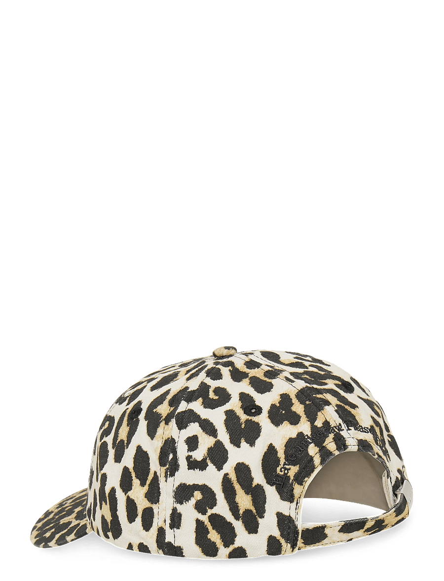 Ganni - Print Canvas Baseball Cap - kappen - brown - 1