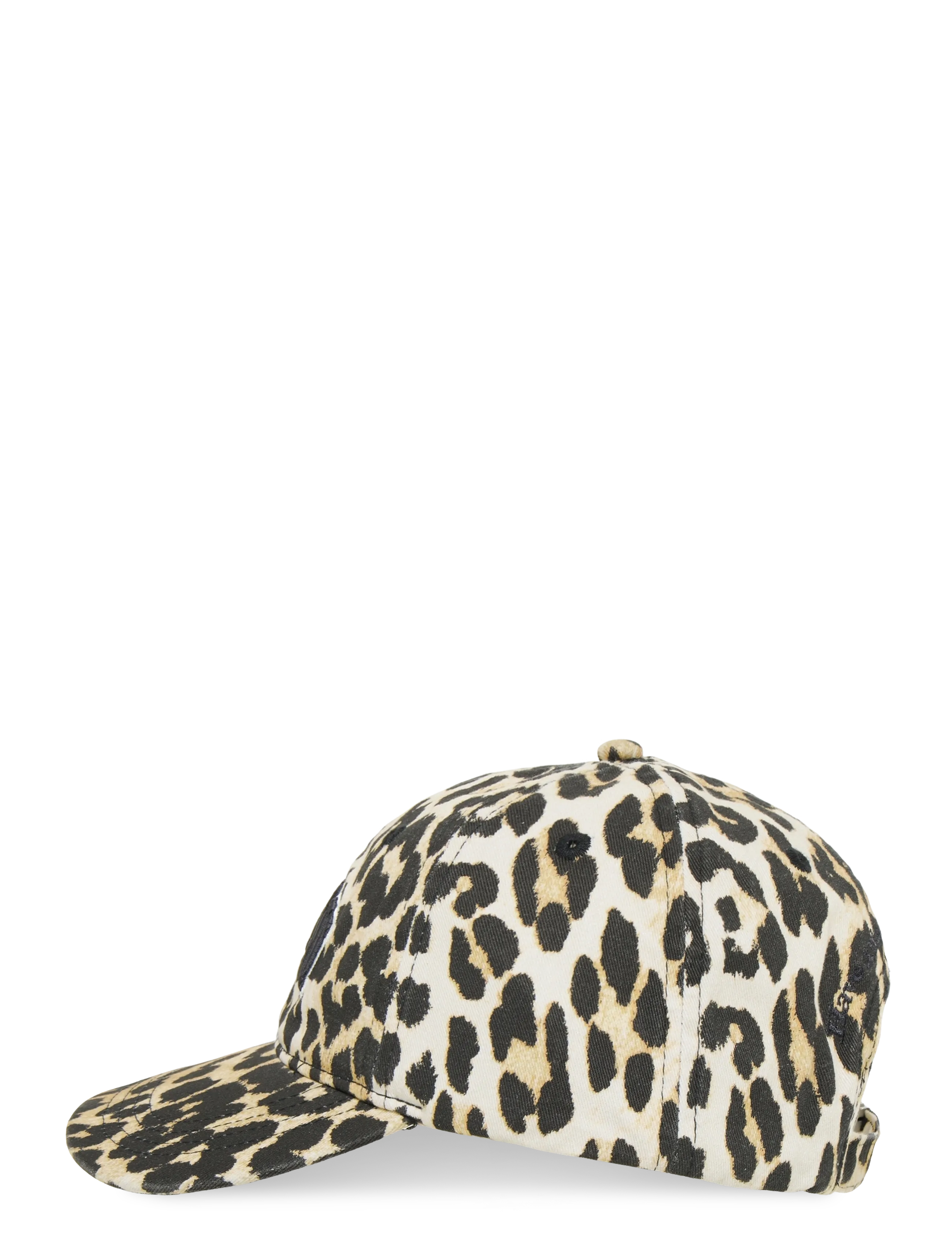 Ganni - Print Canvas Baseball Cap - kappen - brown - 2