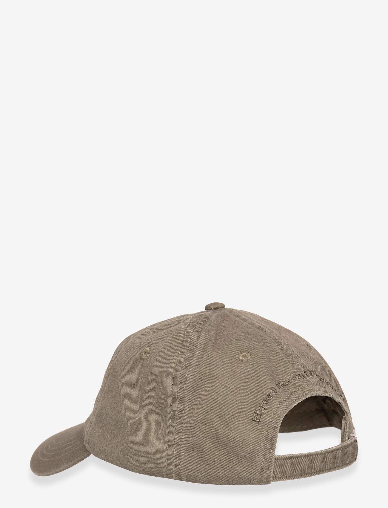 Ganni - Washed Cotton Canvas Cap Emb - green - 1