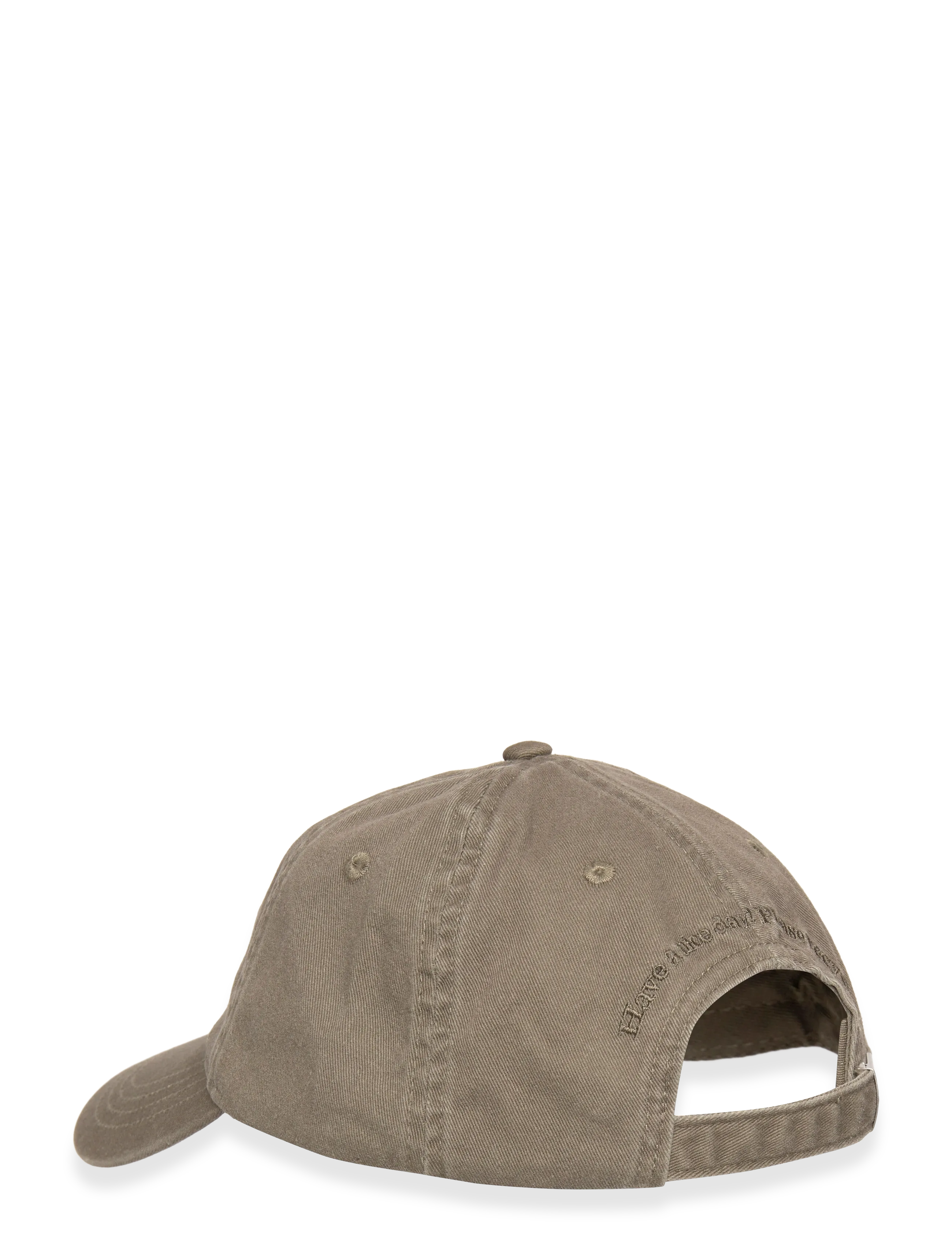 Ganni - Washed Cotton Canvas Cap Emb - green - 1