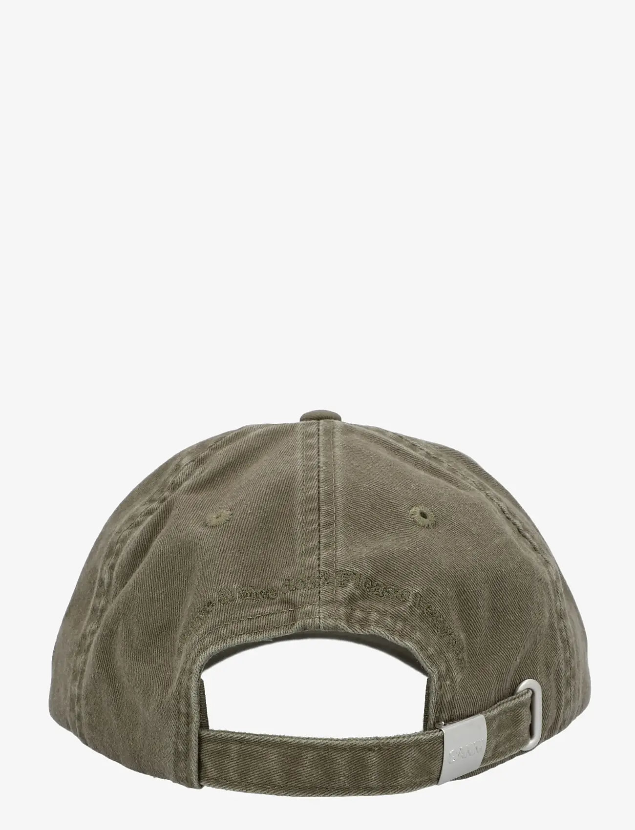 Ganni - Washed Cotton Canvas Cap Emb - green - 2