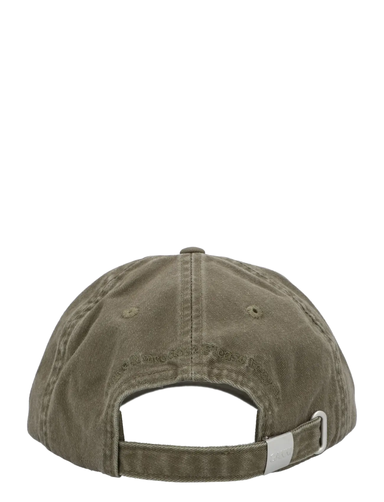Ganni - Washed Cotton Canvas Cap Emb - green - 2