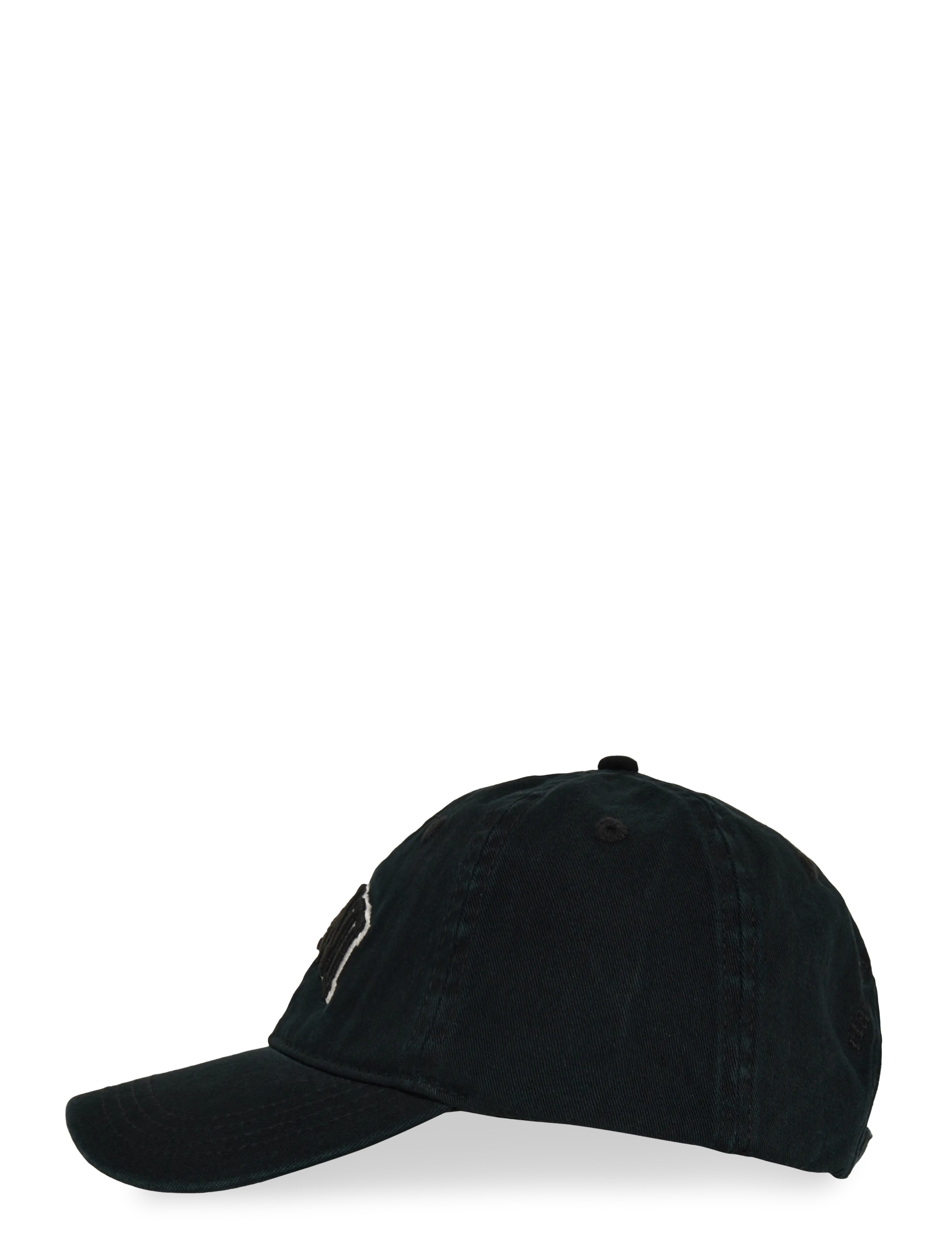 Ganni - Slate Cotton Baseball Cap - kappen - black - 2